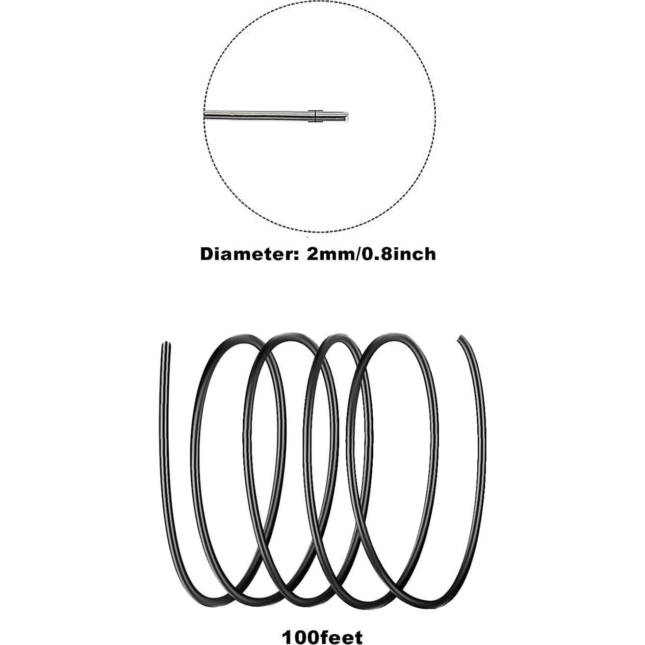 Alambre de Aluminio 2mm Negro YuxingK 30 Metros para Manualidades