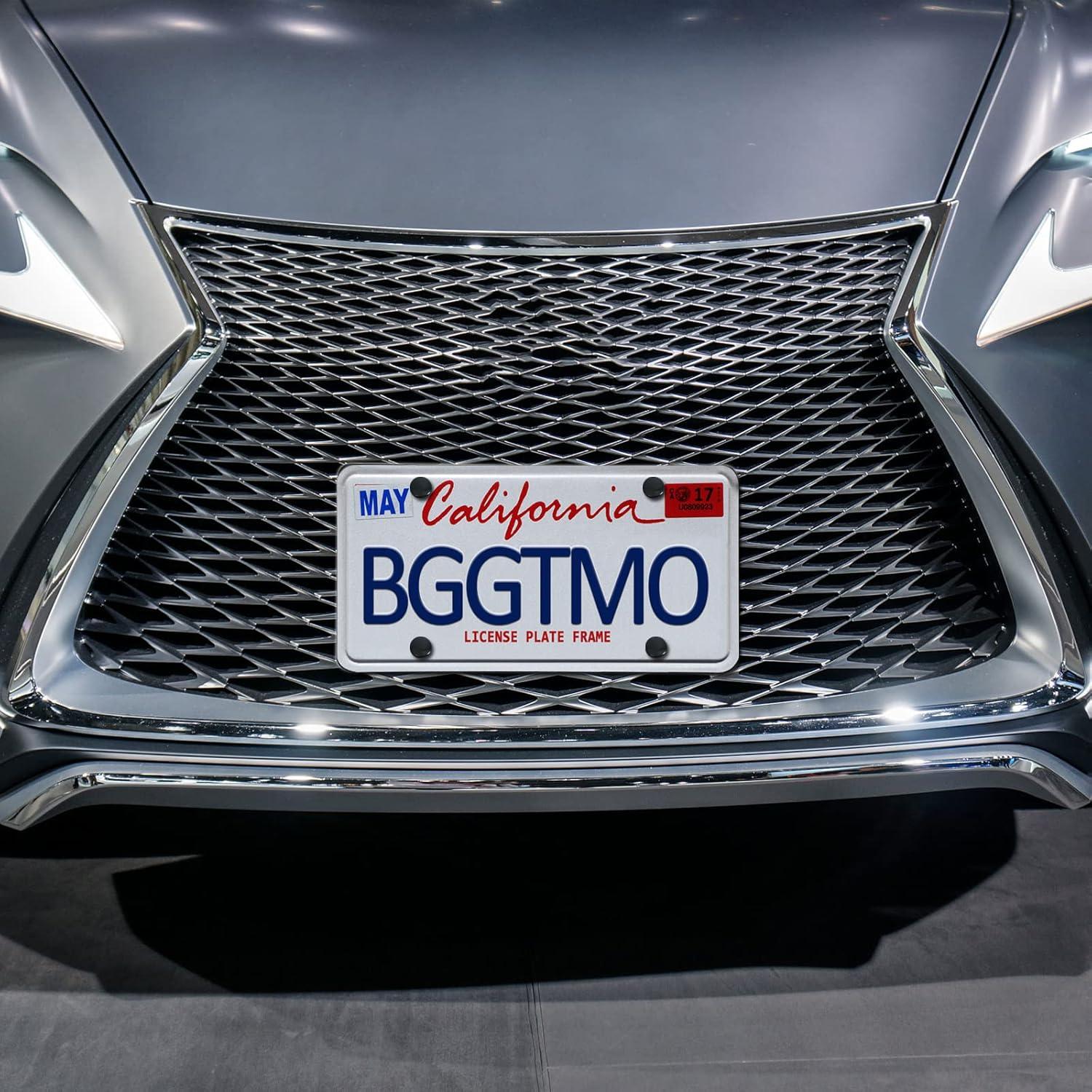 Soporte de Placa de Licencia BGGTMO Negro 4 Agujeros