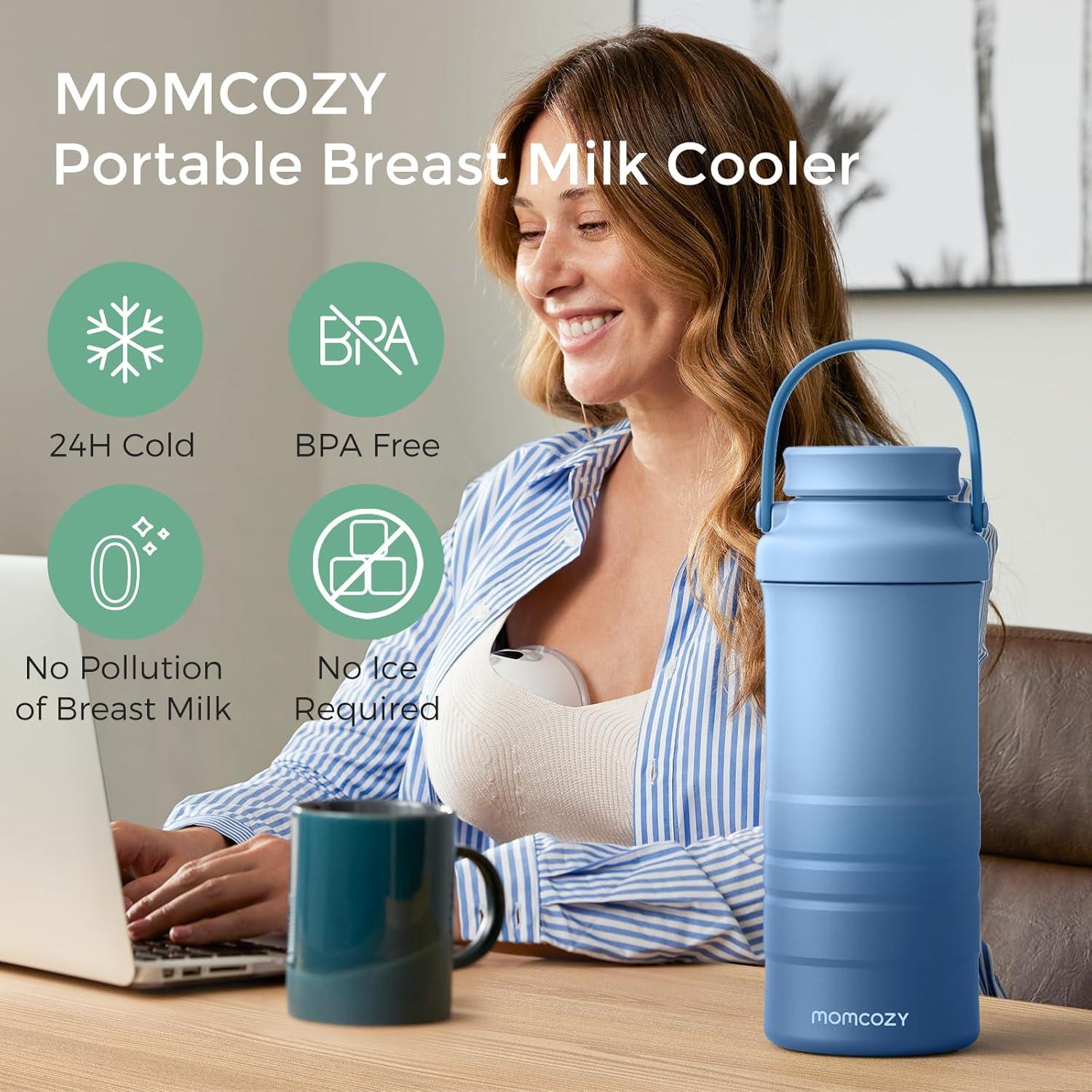 Enfriador Portátil de Leche Materna Momcozy 22oz Azul