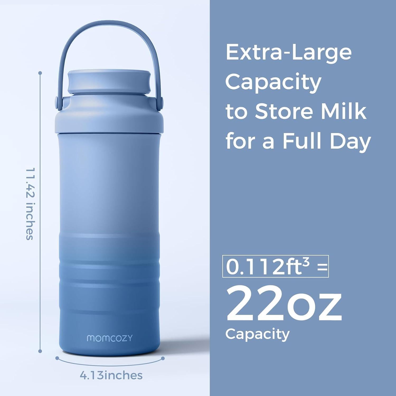 Enfriador Portátil de Leche Materna Momcozy 22oz Azul