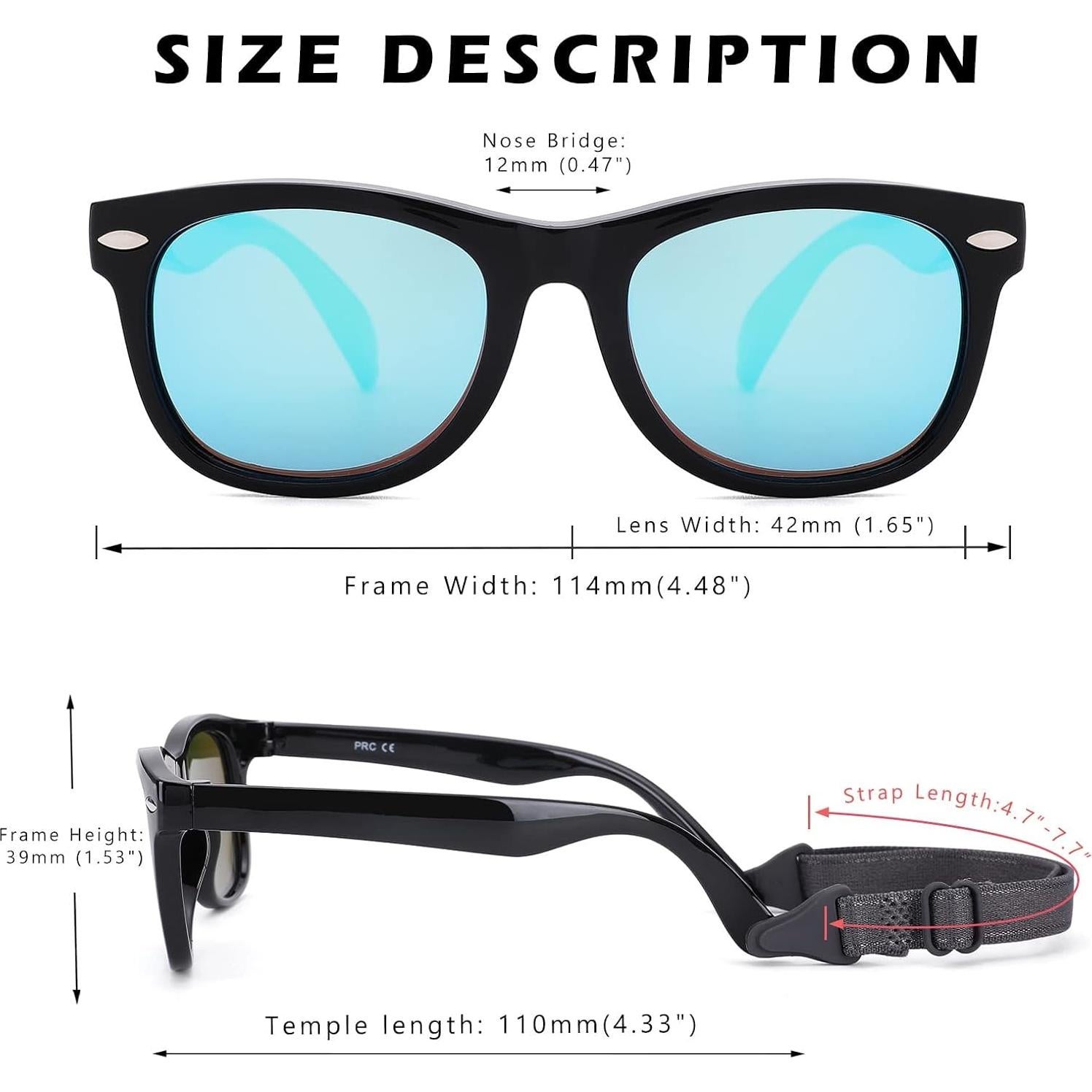 Gafas de sol polarizadas COASION para bebés 0-24 meses CA9018