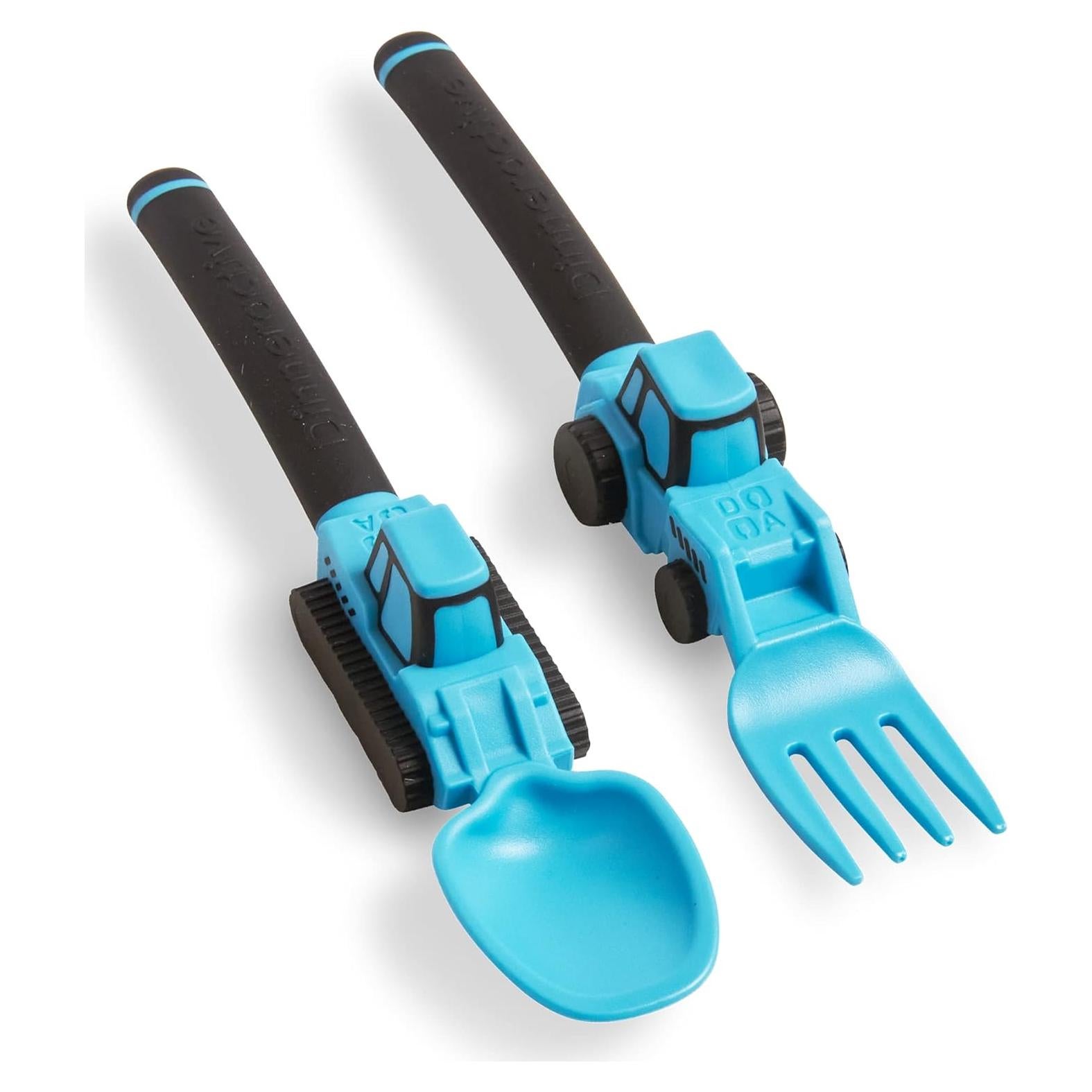 Juego de Utensilios para Niños Dinneractive - Construcción Azul