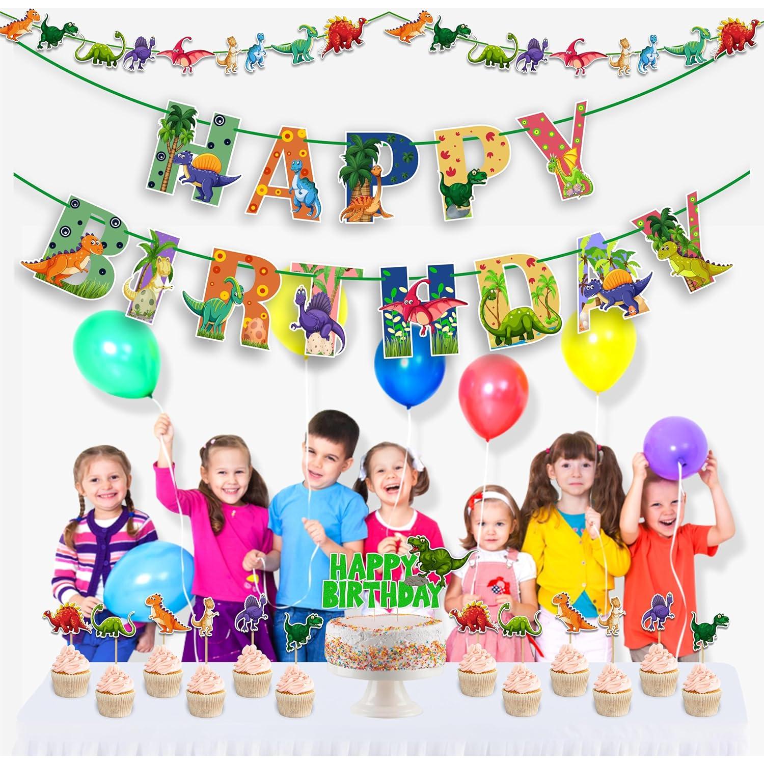 Decoraciones para Fiesta de Cumpleaños Dinosaurio Seyal® - 26 Piezas