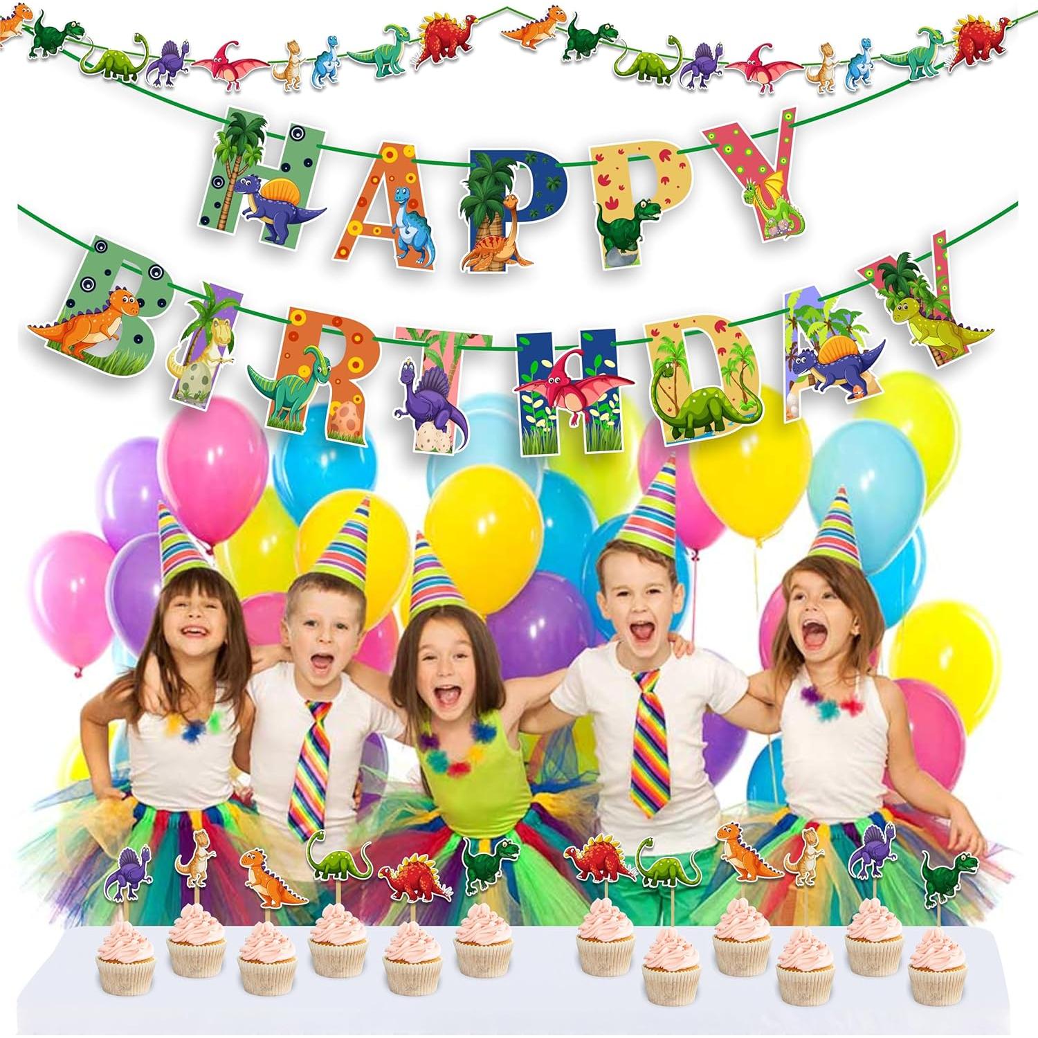 Decoraciones para Fiesta de Cumpleaños Dinosaurio Seyal® - 26 Piezas