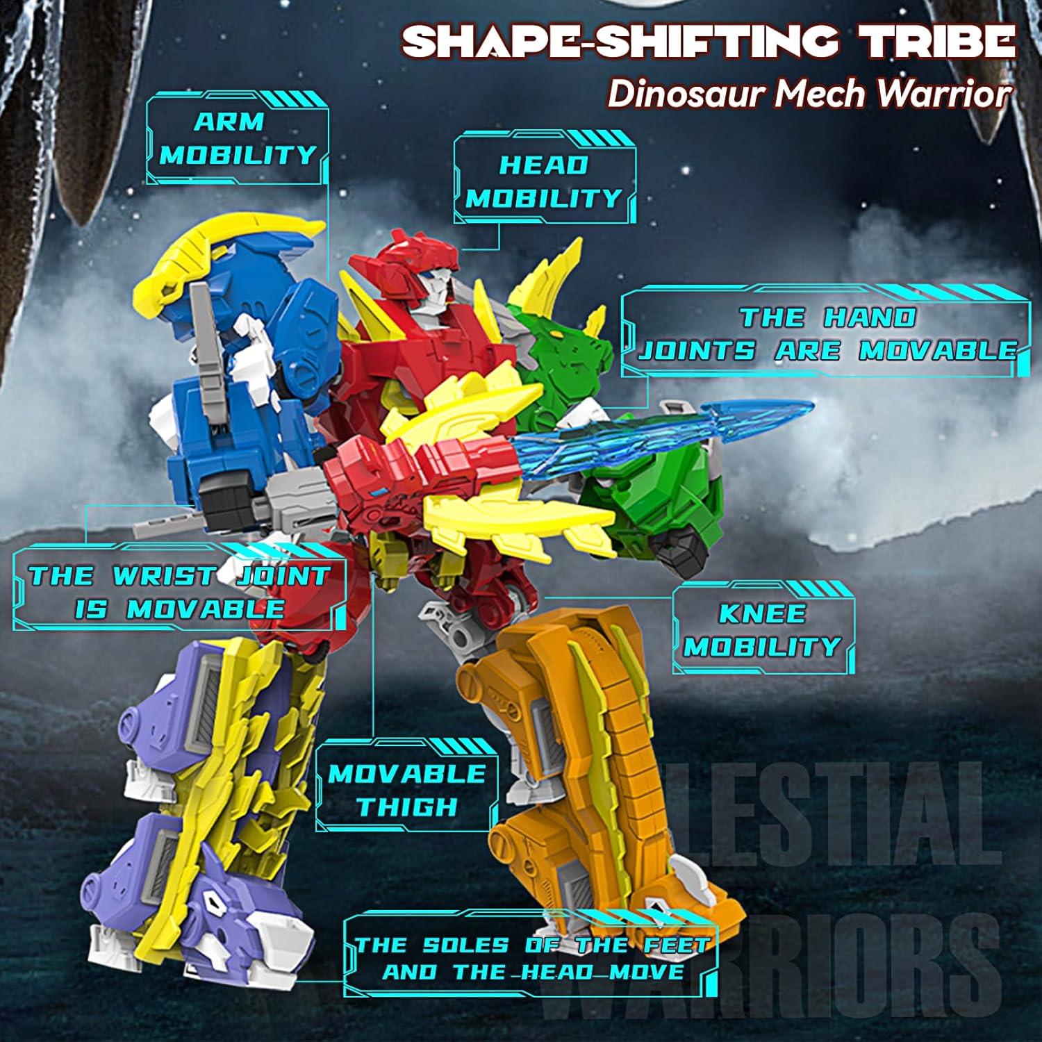 Juego de Juguetes de Dinosaurios Robot 5 en 1 STOULKD