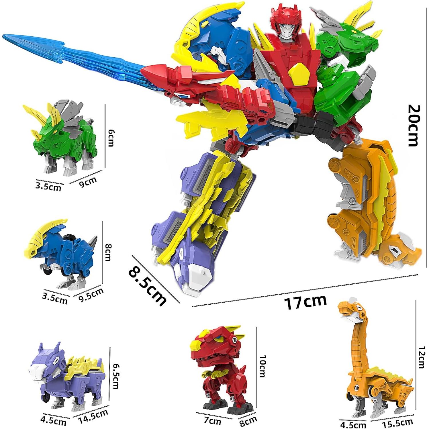 Juego de Juguetes de Dinosaurios Robot 5 en 1 STOULKD