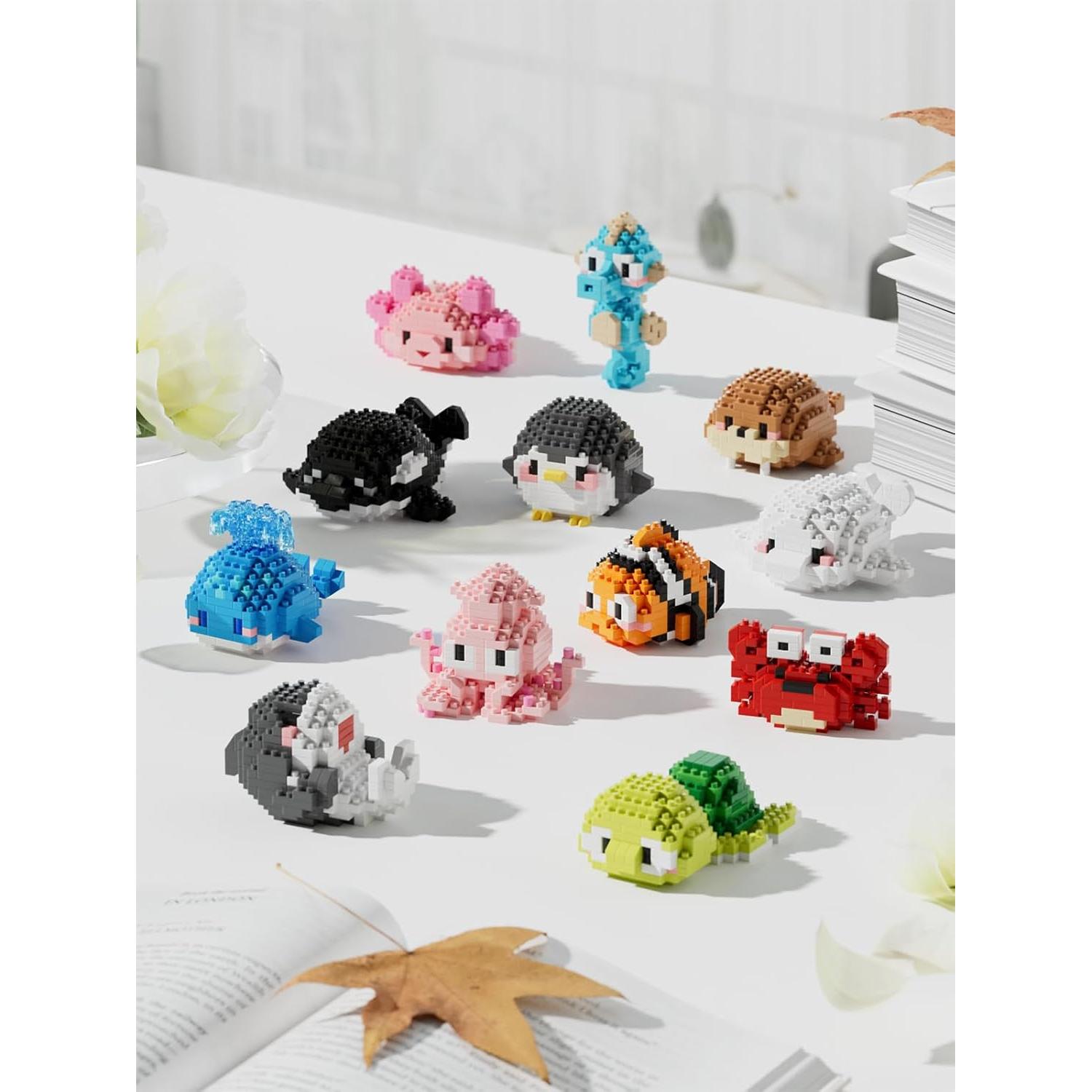 Set de 12 Bloques de Construcción Animales Marinos Jollcnoia