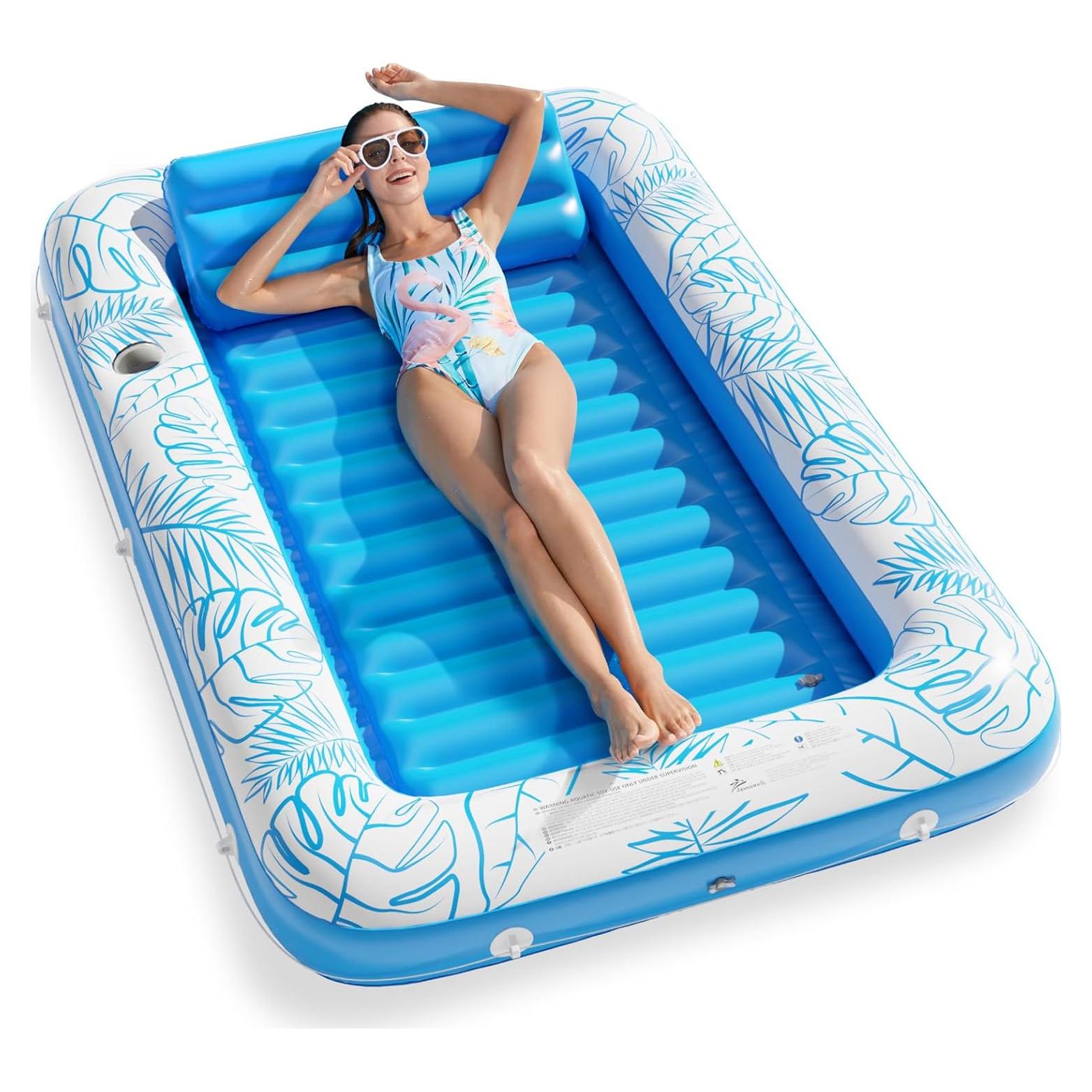 Flotador Inflable para Bronceado Jasonwell 180x122 cm Azul