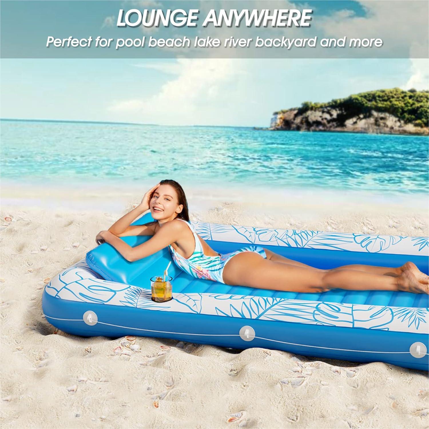 Flotador Inflable para Bronceado Jasonwell 180x122 cm Azul
