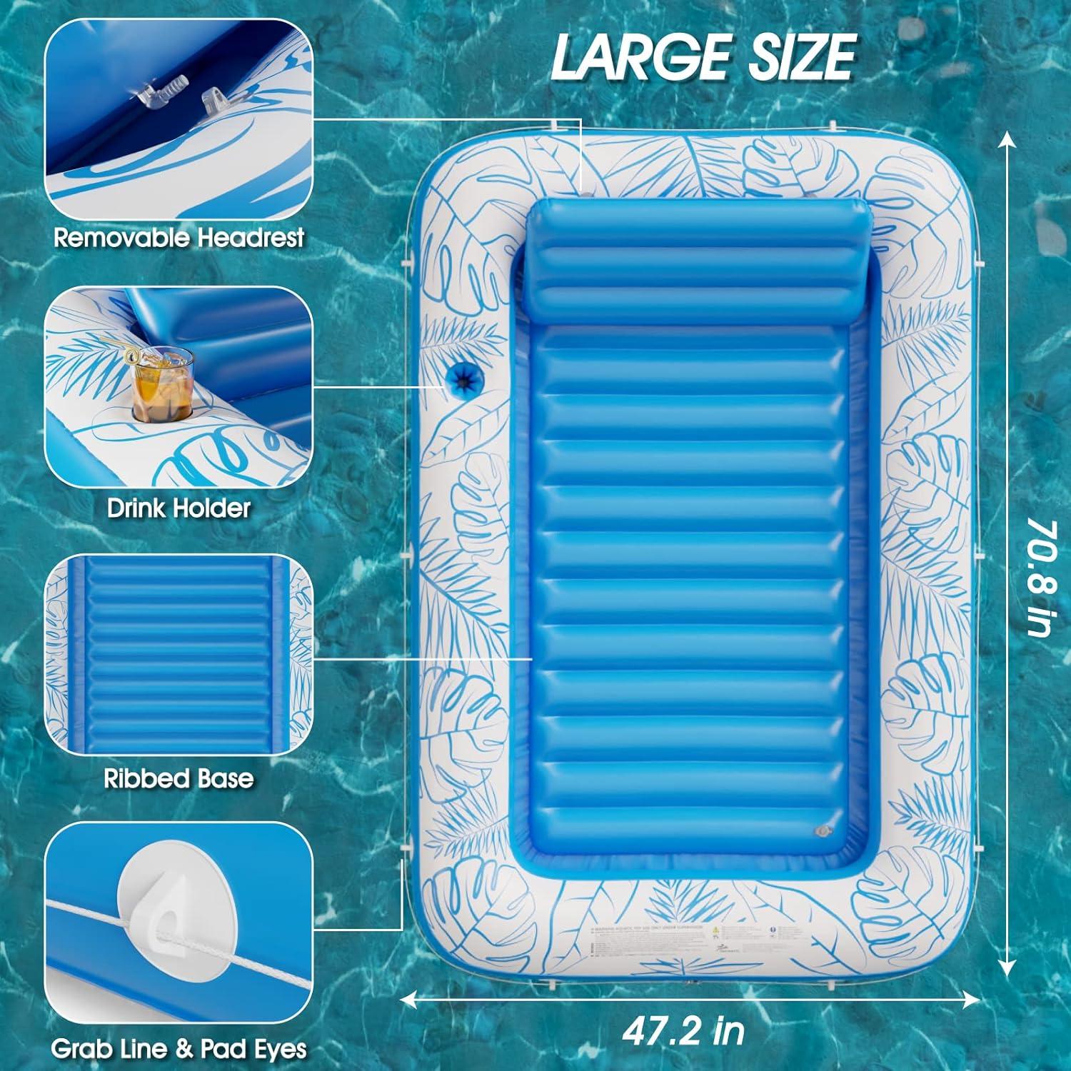 Flotador Inflable para Bronceado Jasonwell 180x122 cm Azul