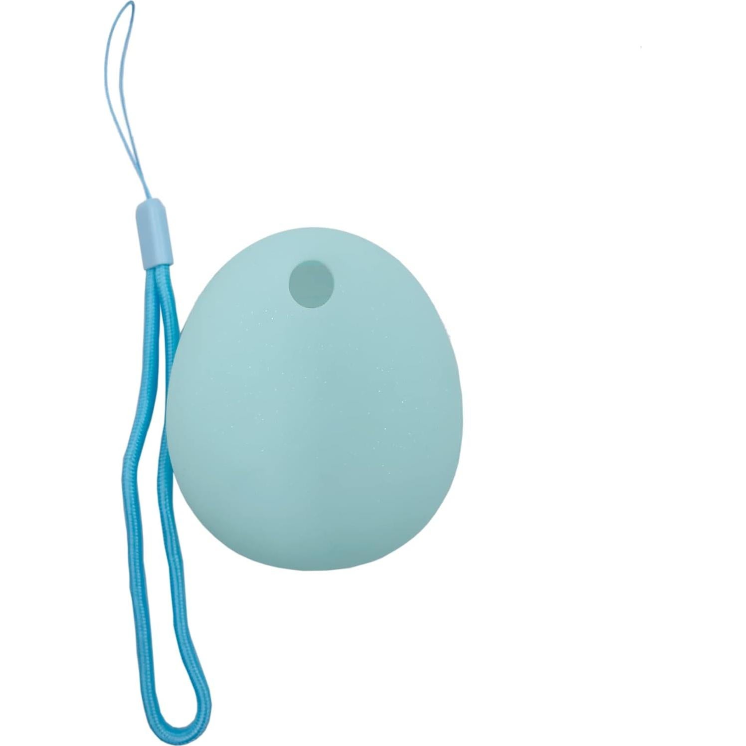 Cubierta de silicona azul y cordón para Tamagotchi Pix