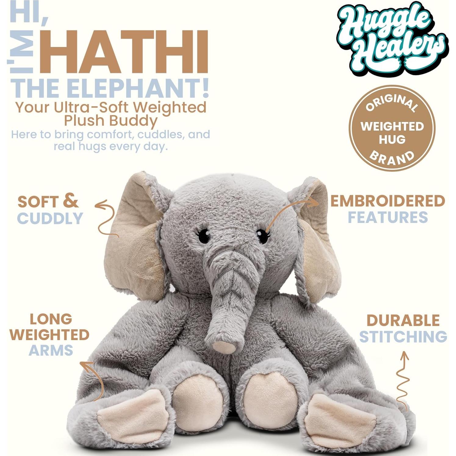 Elefante de peluche Hathi Huggle Healers 2.04 kg 101.6 cm
