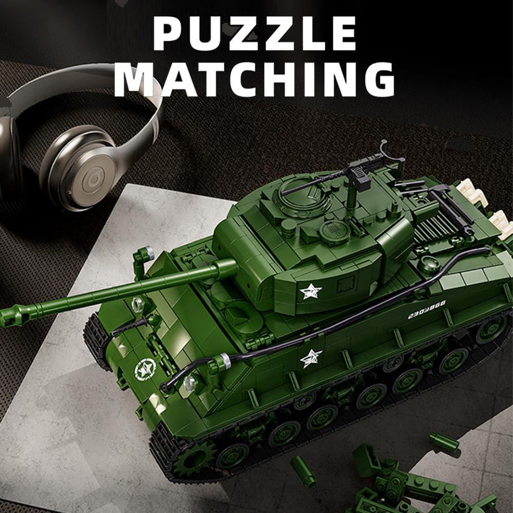 Bloques de Construcción Tanque M4 Sherman Kowkis 1682 Piezas