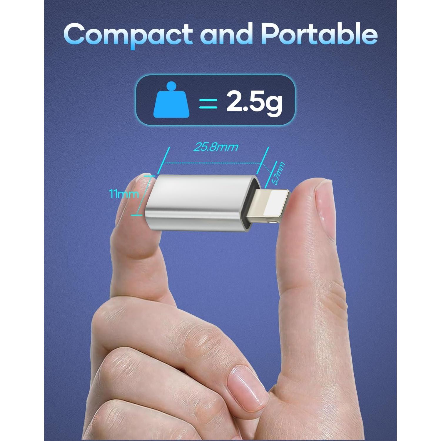 Adaptador USB C a Lightning SHENZHEN TTGK 2 Paquete Plata