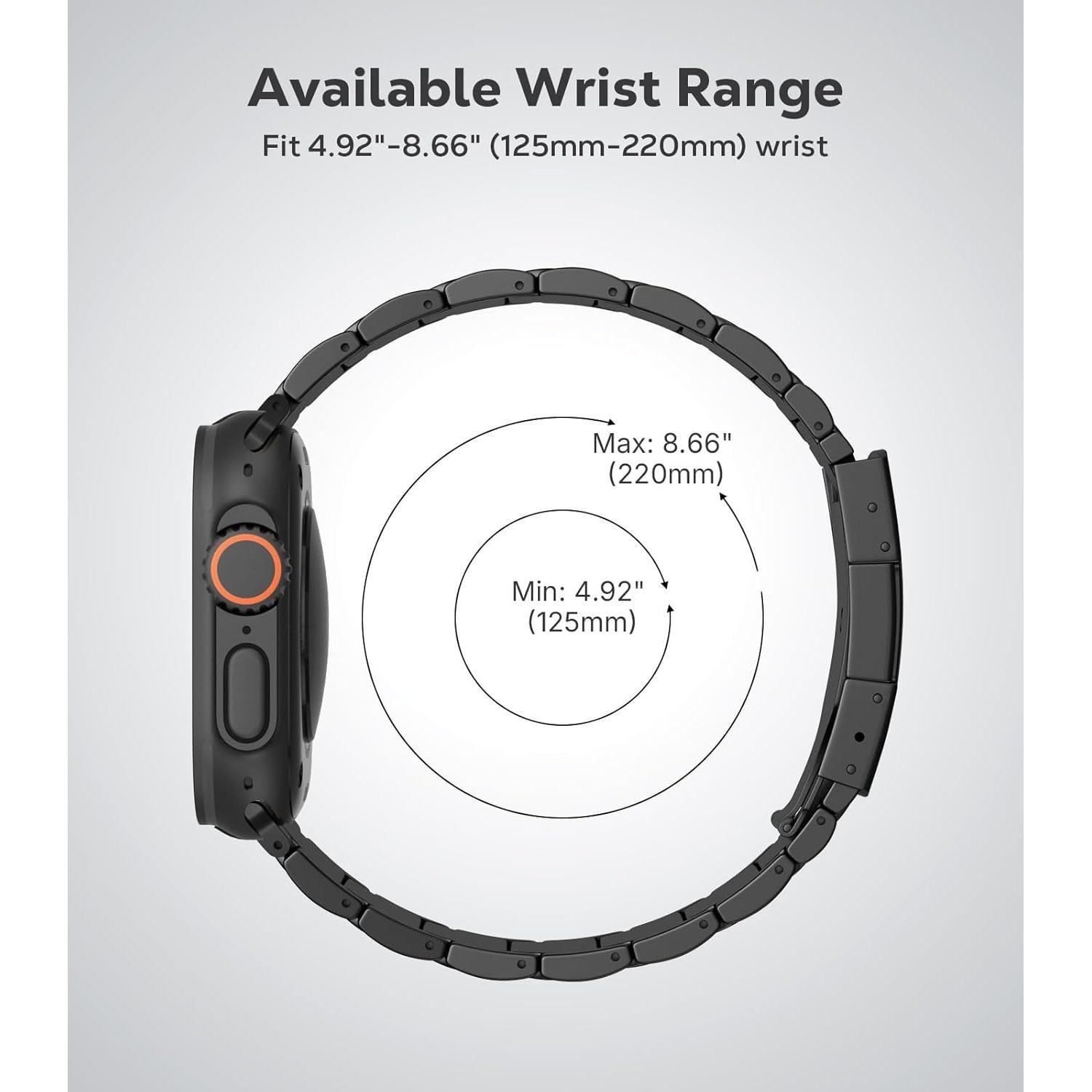 Banda de Titanio MoKo para Apple Watch 49mm 46mm 45mm 44mm 42mm