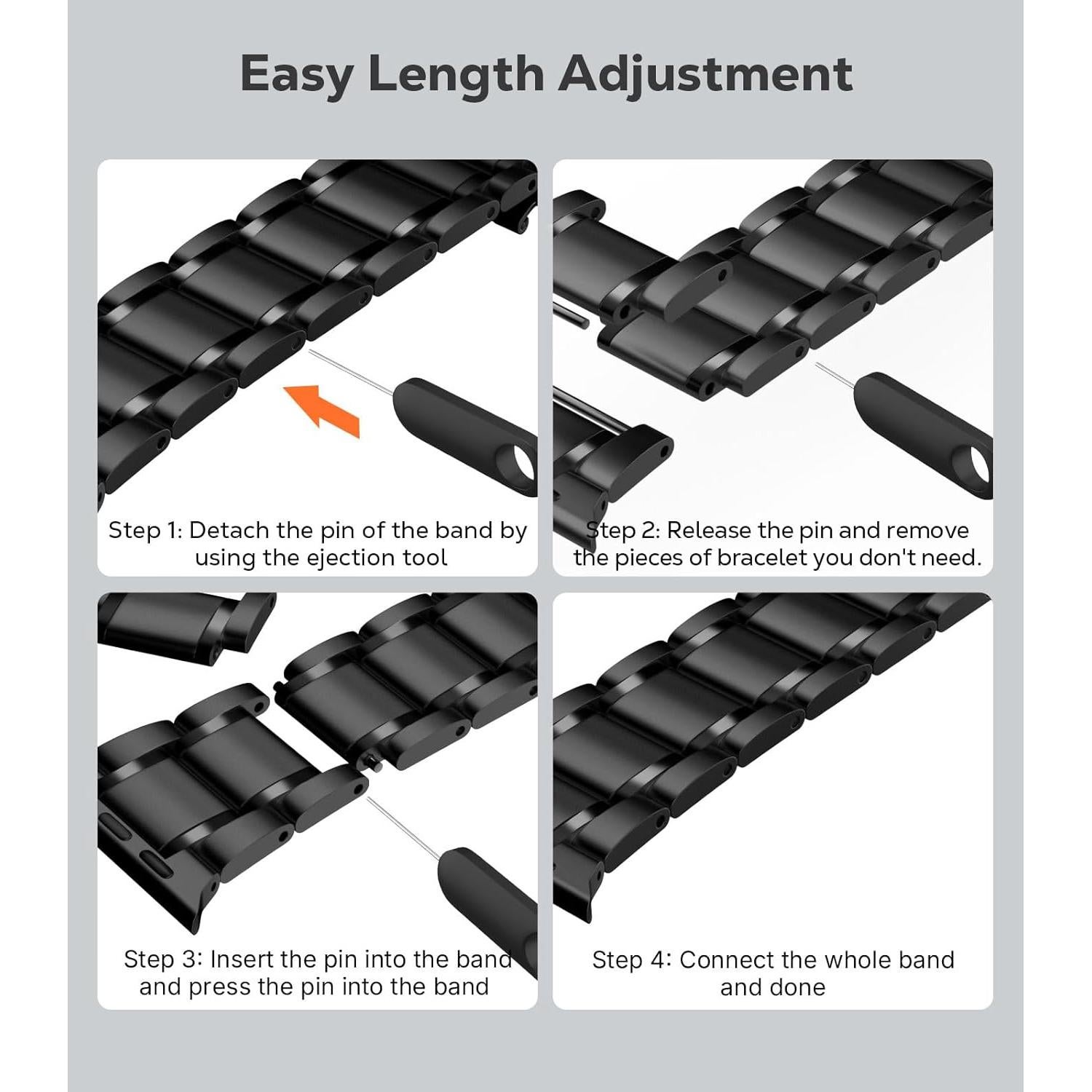 Banda de Titanio MoKo para Apple Watch 49mm 46mm 45mm 44mm 42mm