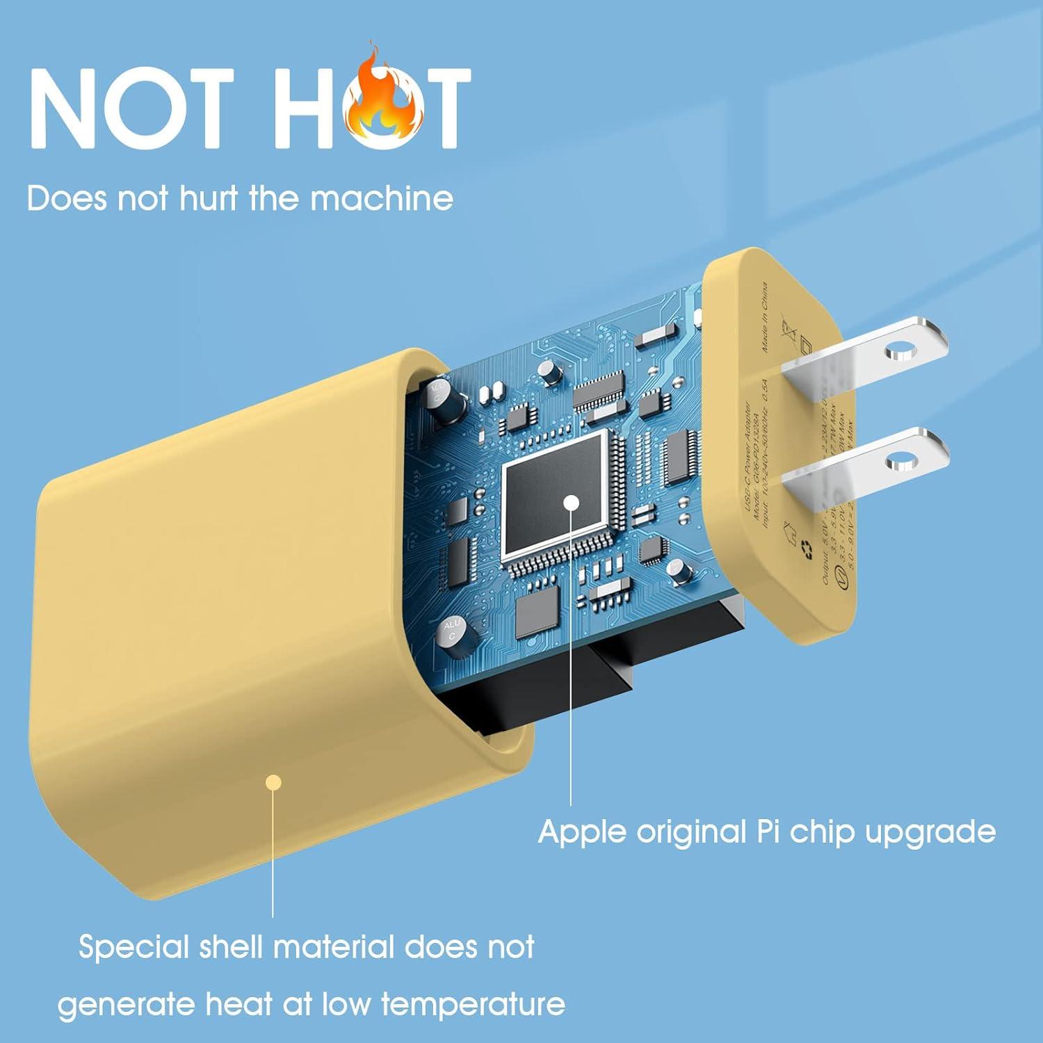 Cargador Rápido USB C 20W iGENJUN 4 Pack Adaptador Pared