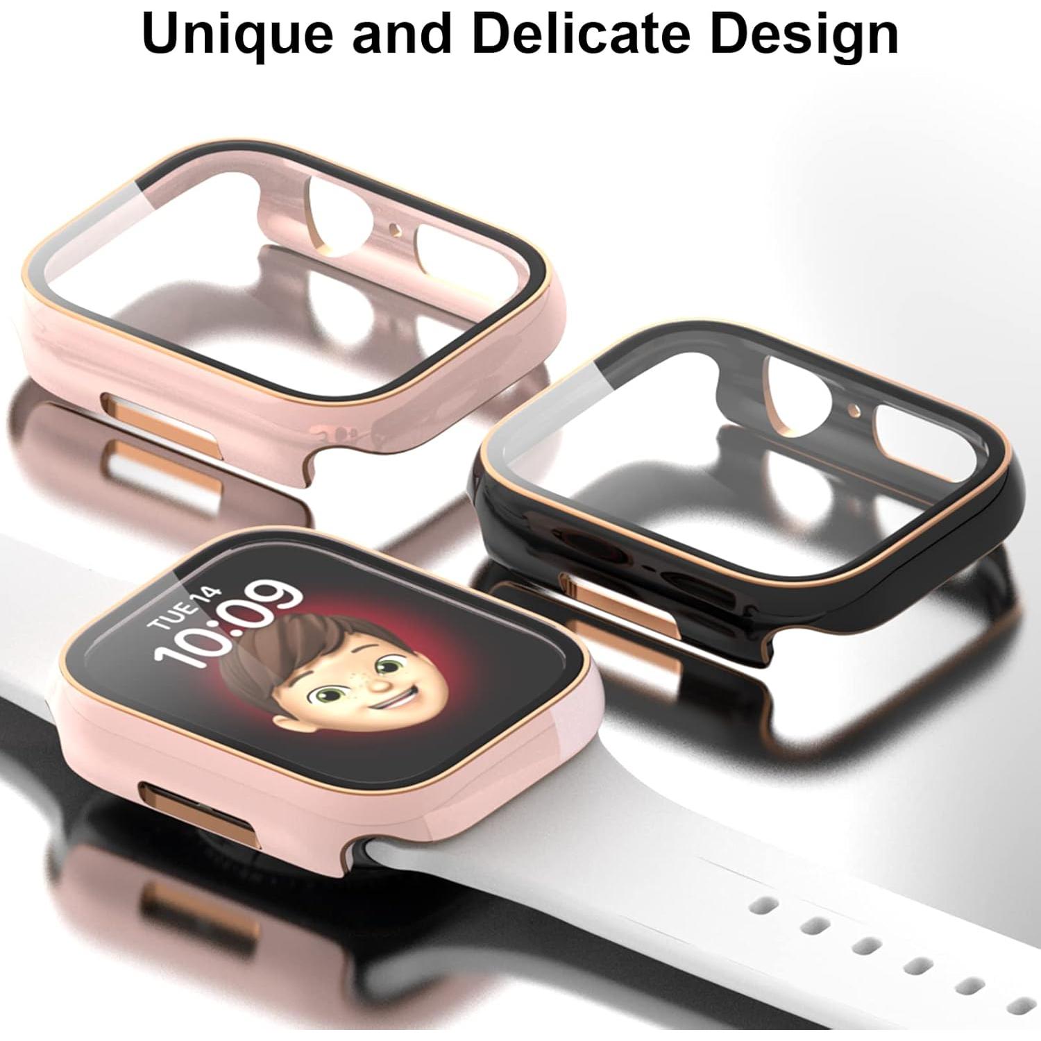 Funda Bumper Haojavo con Protector Vidrio Templado para Apple Watch 41mm