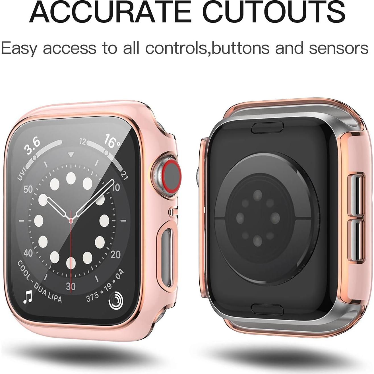 Funda Bumper Haojavo con Protector Vidrio Templado para Apple Watch 41mm