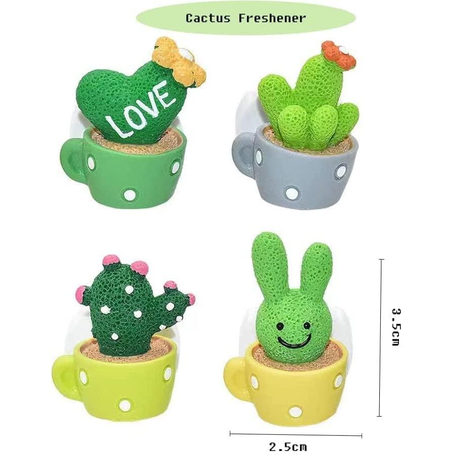 Paquete de 4 Ambientadores de Cactus LOVE para Auto