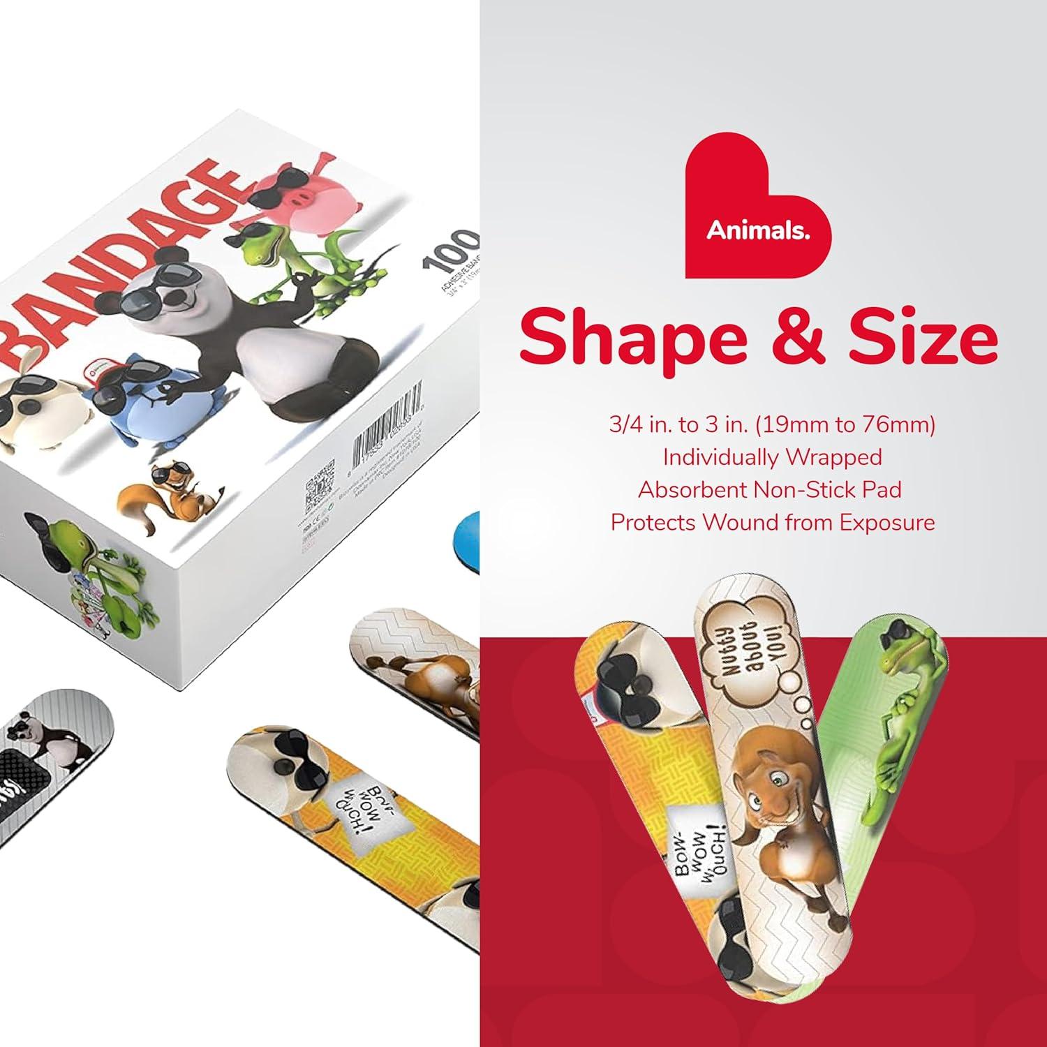 BioSwiss Vendajes Autoadhesivos Animales Asortidos 100 Unidades