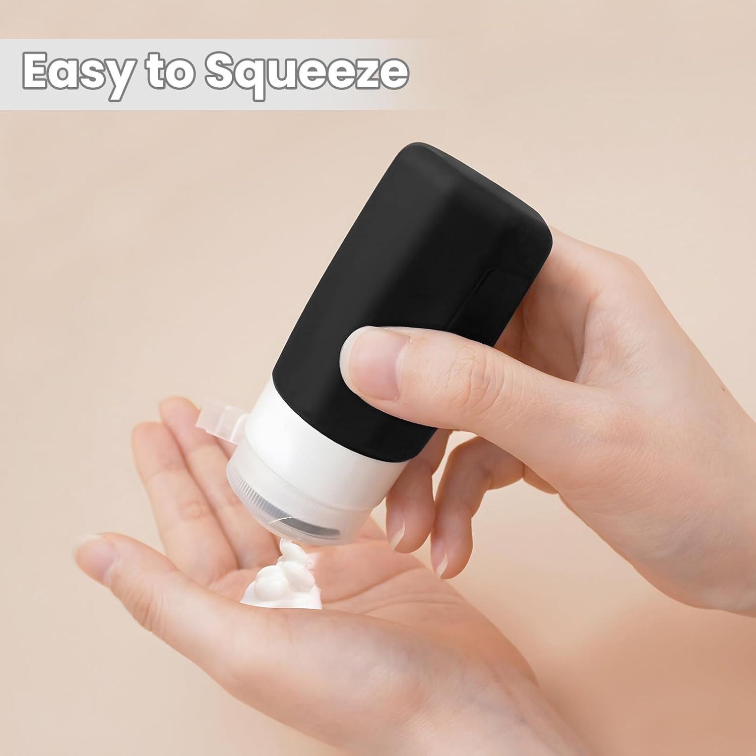 Botellas de Viaje Silicona Ruinovate 59 ml 4 Piezas Negro