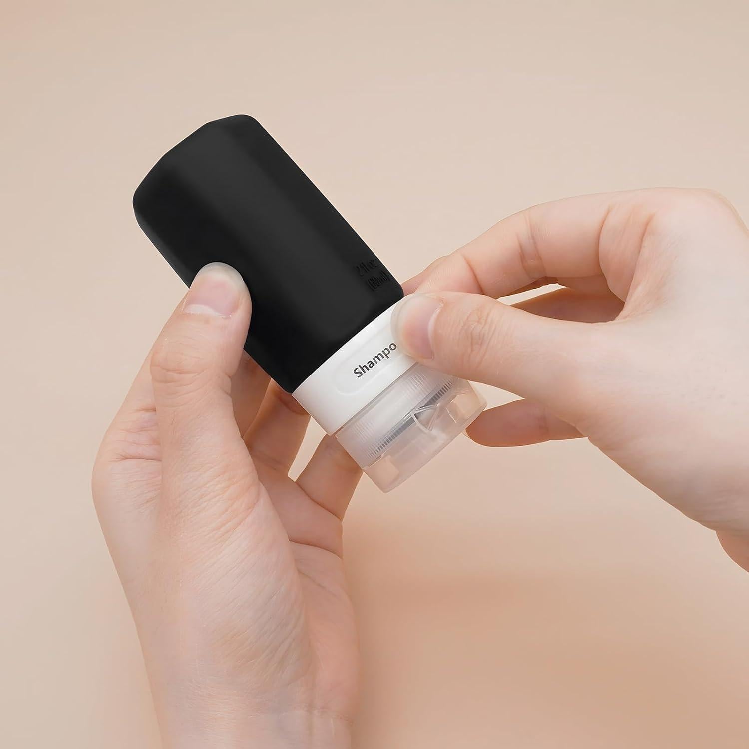 Botellas de Viaje Silicona Ruinovate 59 ml 4 Piezas Negro