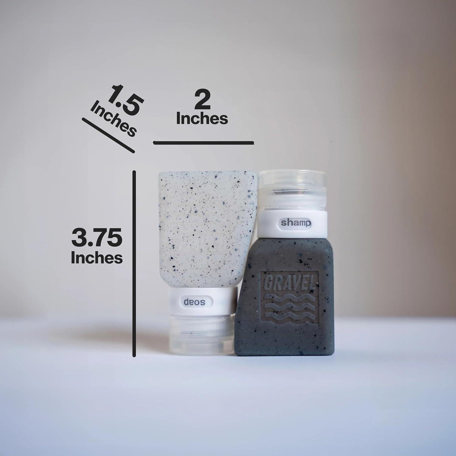 Botellas de Viaje Gravel 3oz A Prueba de Fugas - 2 Pack