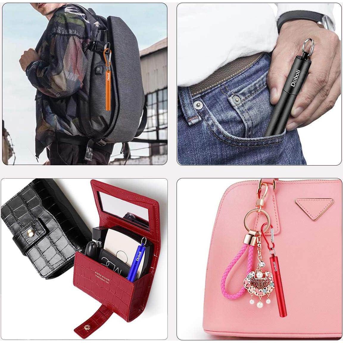 Paquete de 2 Pajitas Metálicas Reutilizables Doboli Telescópicas