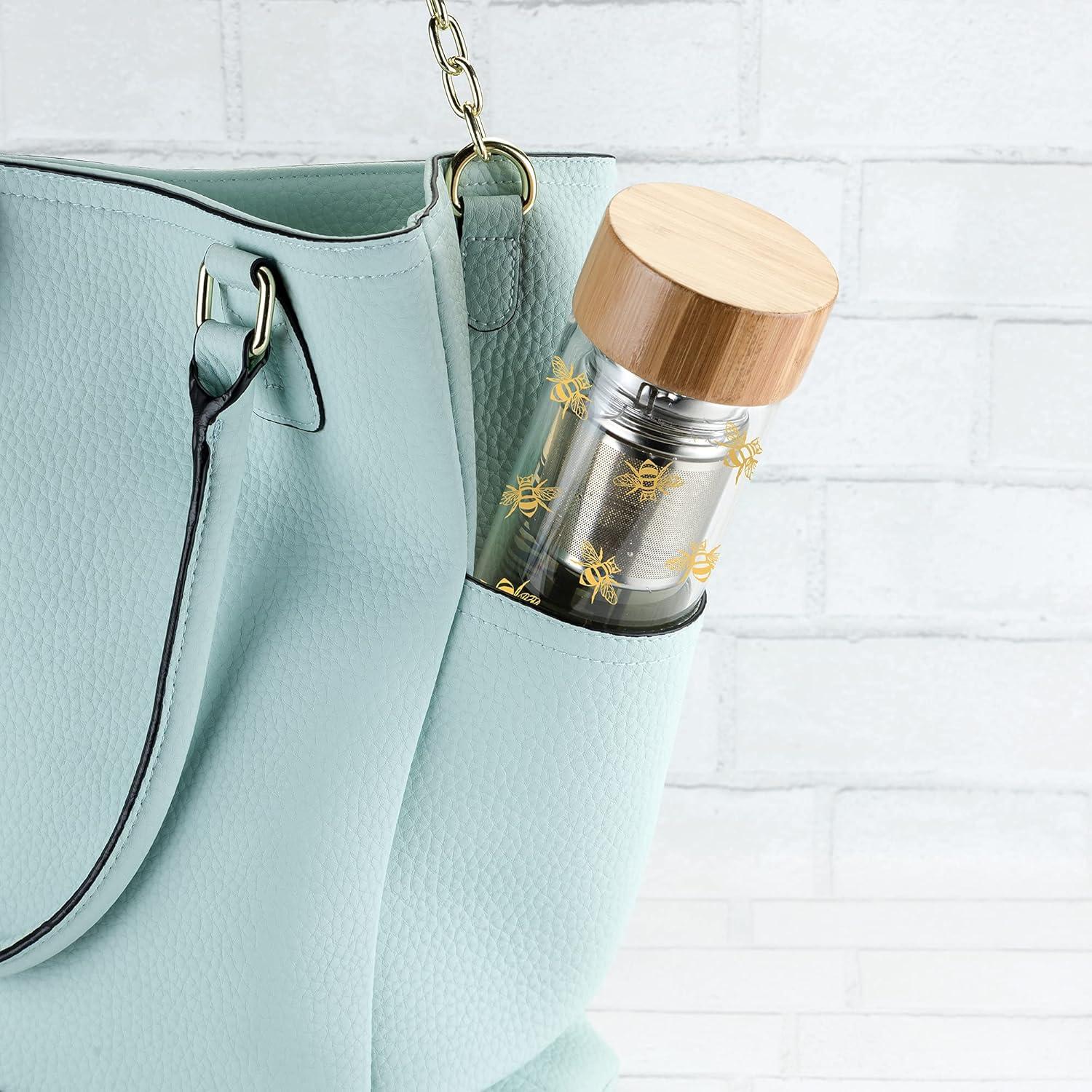 Taza Infusora Pinky Up Blair de Vidrio Doble Pared 473 ml