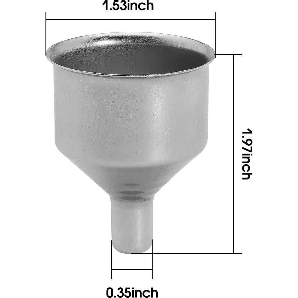 Embudo de Acero Inoxidable Mini 5.08 cm para Frascos y Botellas