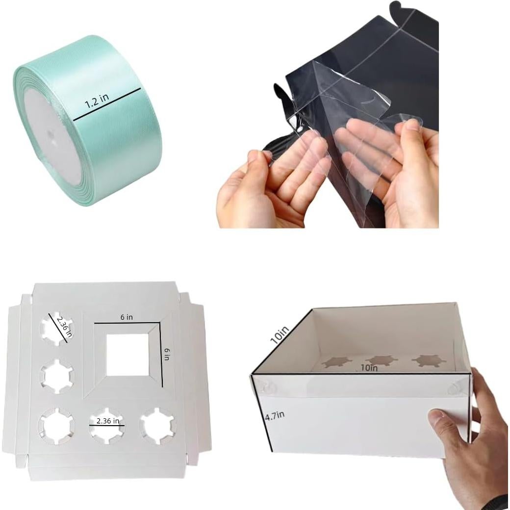 Caja Bento para Pastel y 5 Cupcakes WOO LOVE TB02