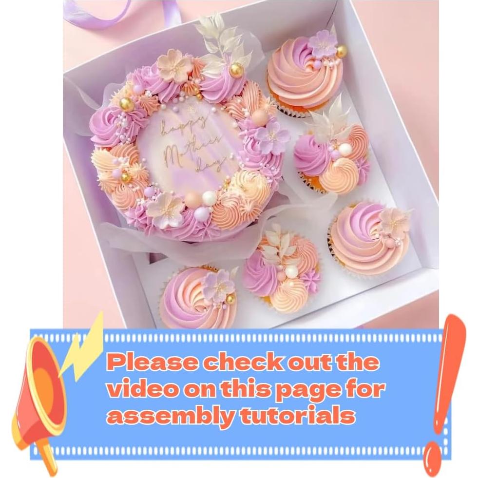 Caja Bento para Pastel y 5 Cupcakes WOO LOVE TB02