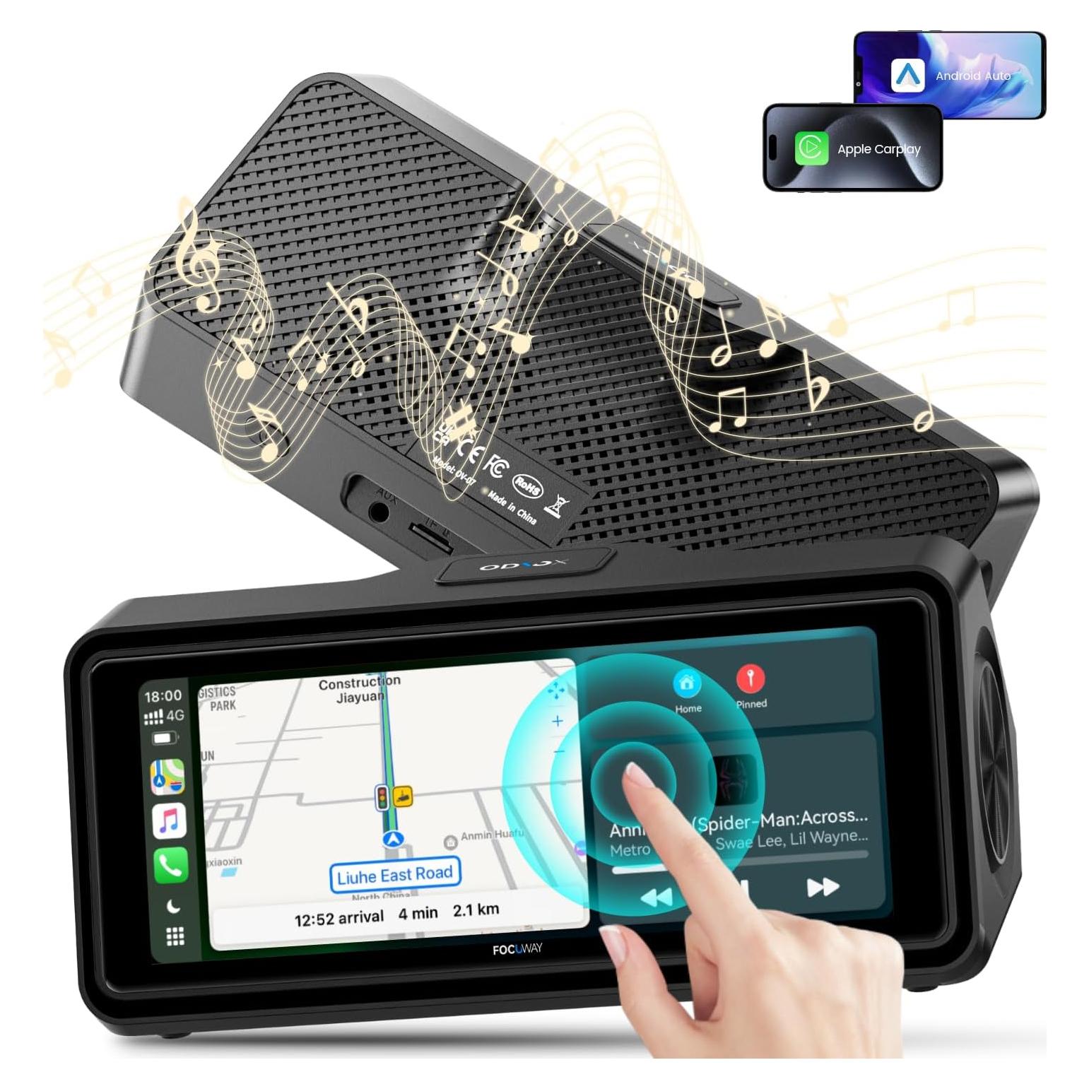 Pantalla portátil Focuway OV07 CarPlay 6.86" táctil GPS Bluetooth