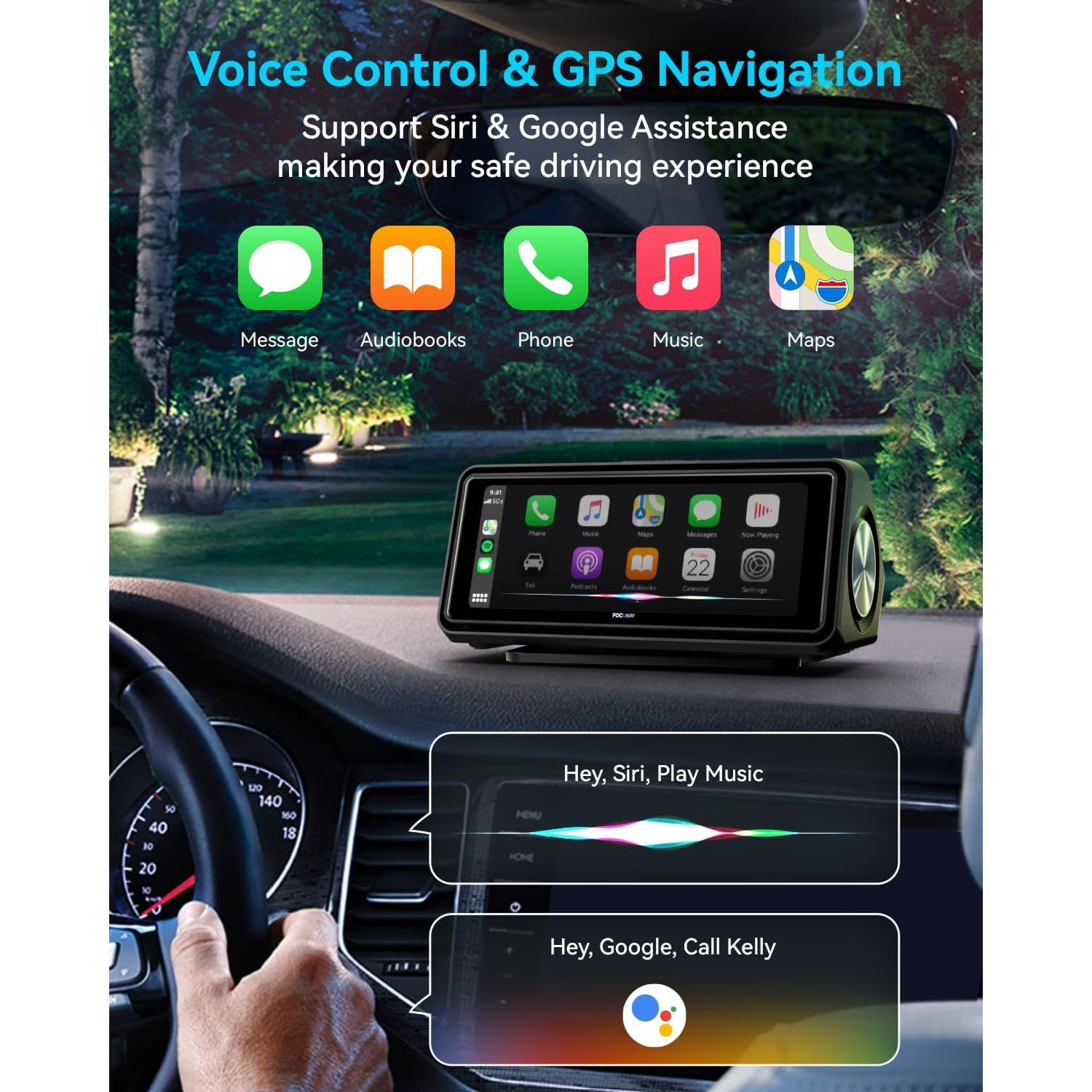 Pantalla portátil Focuway OV07 CarPlay 6.86" táctil GPS Bluetooth