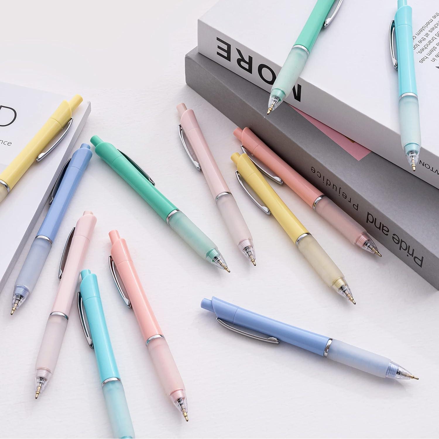 Bolígrafos Retráctiles Aisibeiger Tinta Negra 1.0mm (6 Pzs)