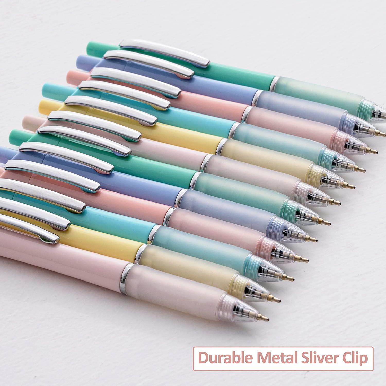 Bolígrafos Retráctiles Aisibeiger Tinta Negra 1.0mm (6 Pzs)