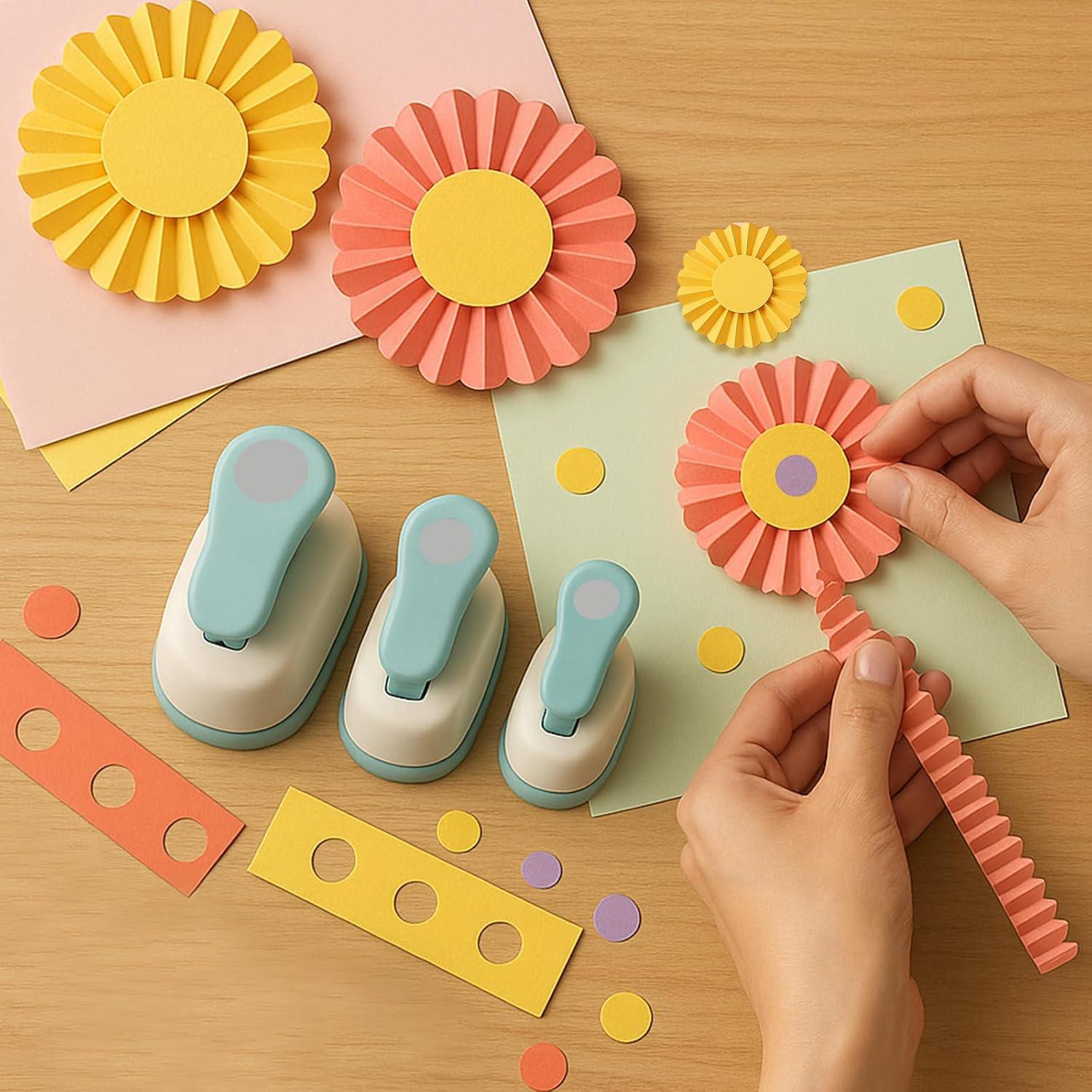 Juego de 3 Perforadoras Circulares LOVEINUSA - 1, 1.6 y 0.8 cm