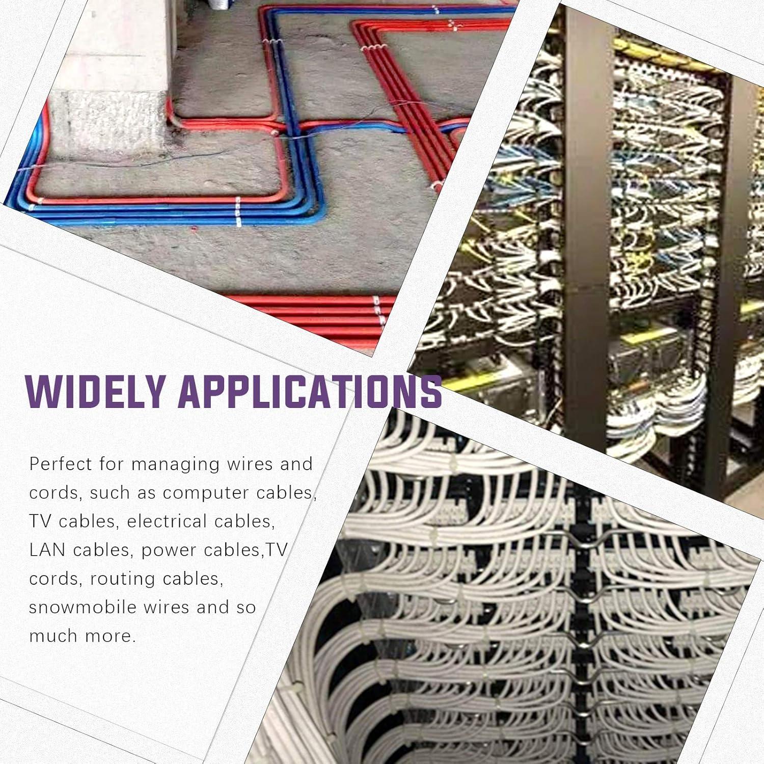 Clips de Cable de Plástico Nylon Swpeet 120 Pcs 13.2mm Negro