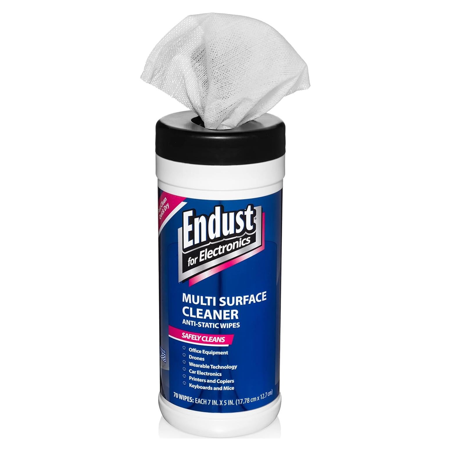 Toallitas Antiestáticas Premojadas Endust 70 Unidades 15x15 cm