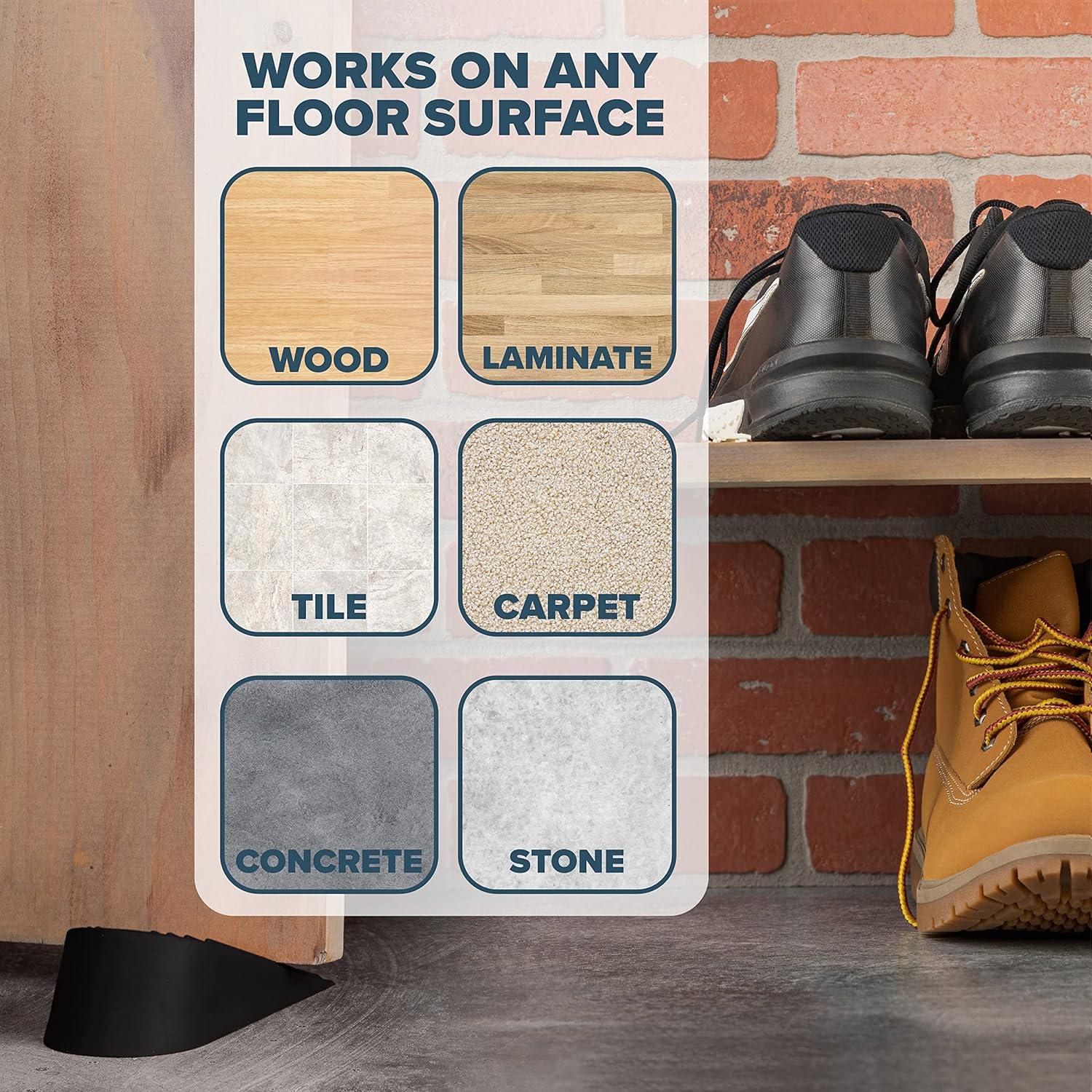 Taco de puerta de goma negro Suspension Dudes 16.5x7x4.8cm