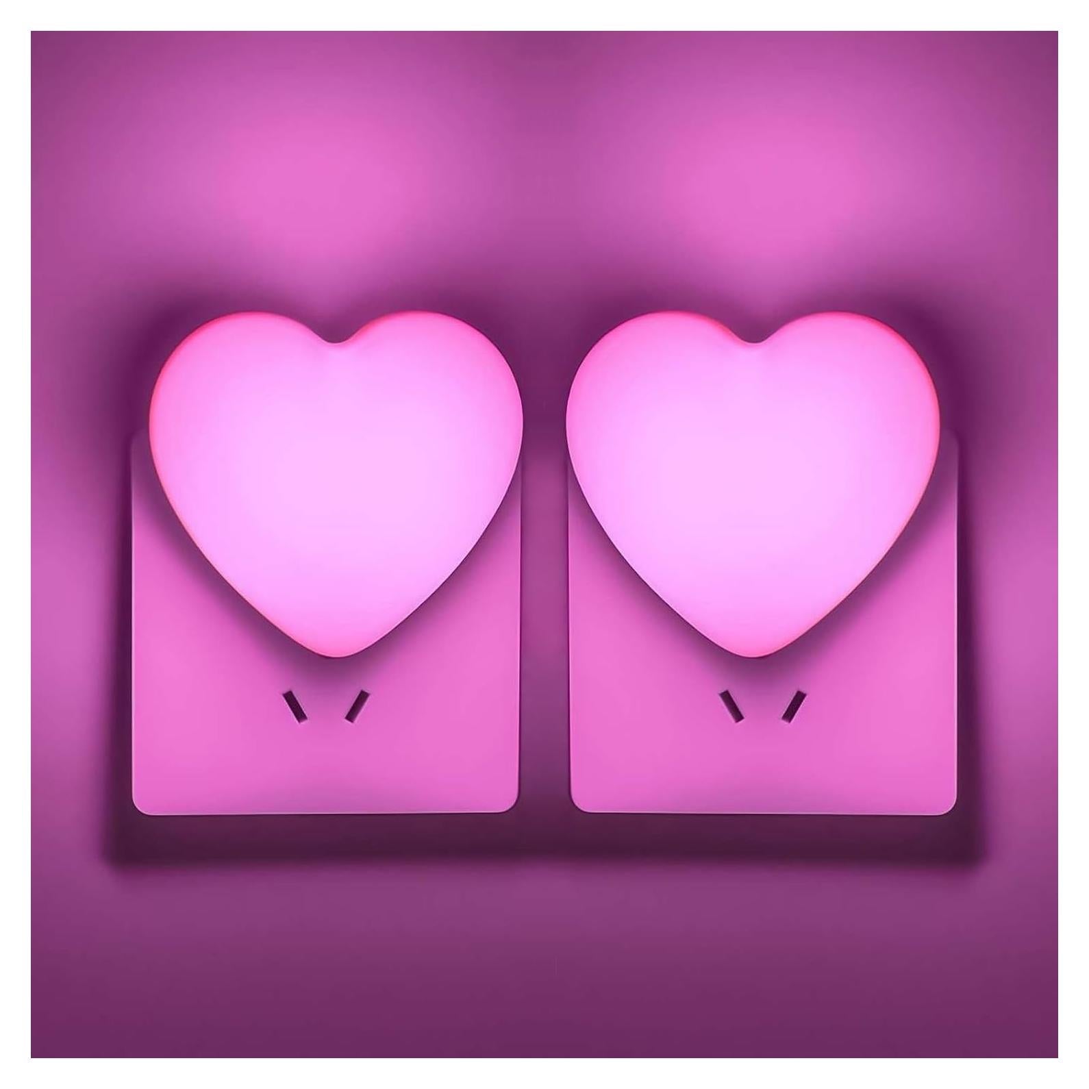 INZU Luz Nocturna LED Enchufada Rosa 2Pack con Sensor Automático