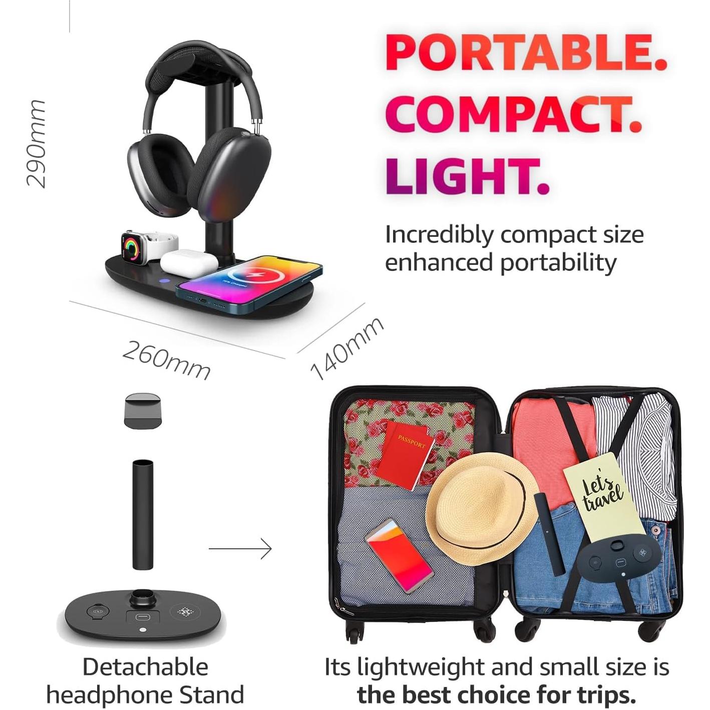 Cargador Inalámbrico 4 en 1 BeFox para iPhone y AirPods