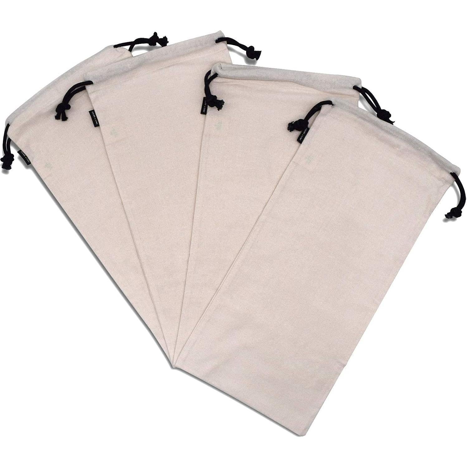 Bolsas de Tela ZENPAC para Zapatos Beige 20x43 cm (Paquete de 4)