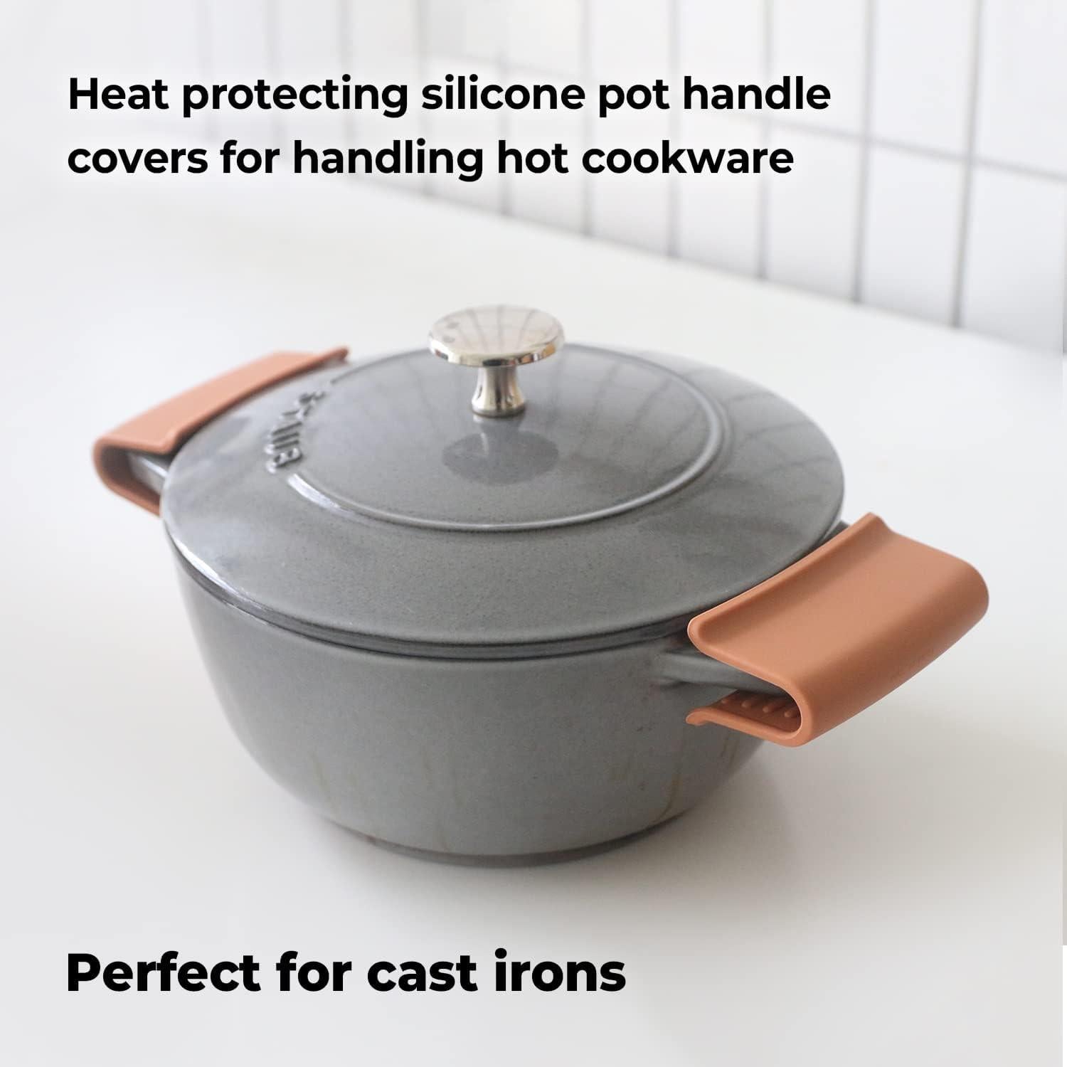 Cubiertas de Mango de Silicona Carrotez, 2 Pcs, Resistente al Calor