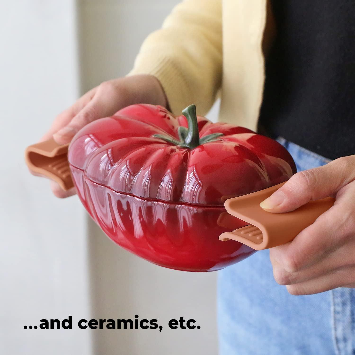 Cubiertas de Mango de Silicona Carrotez, 2 Pcs, Resistente al Calor