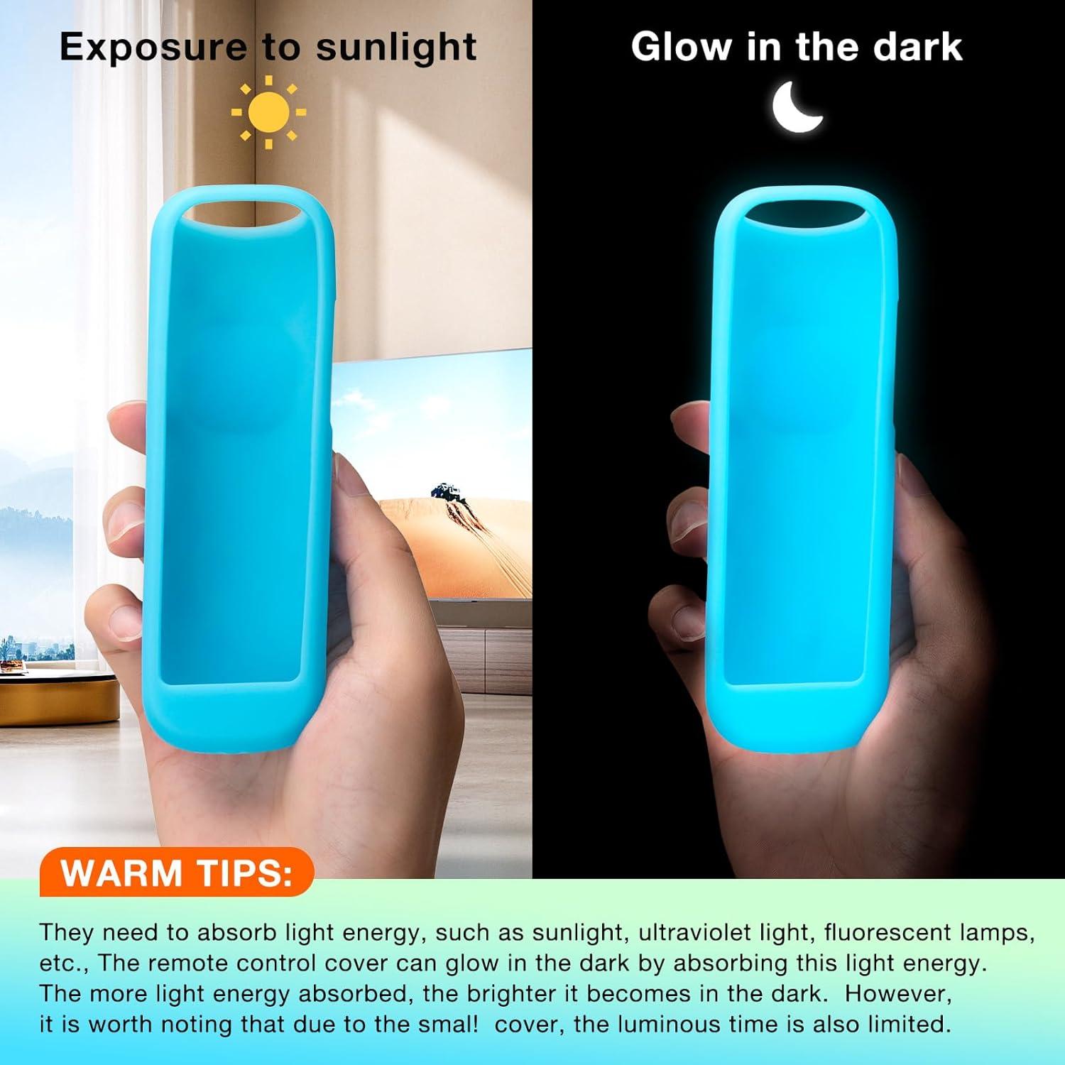 Funda Protectora de Silicona LOUTOC para Control Roku TV Verde/Azul