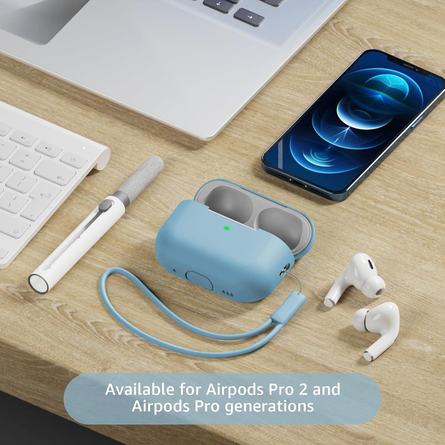 Funda de Silicona para AirPods Pro 2 Tandoler - Azul Mezclilla