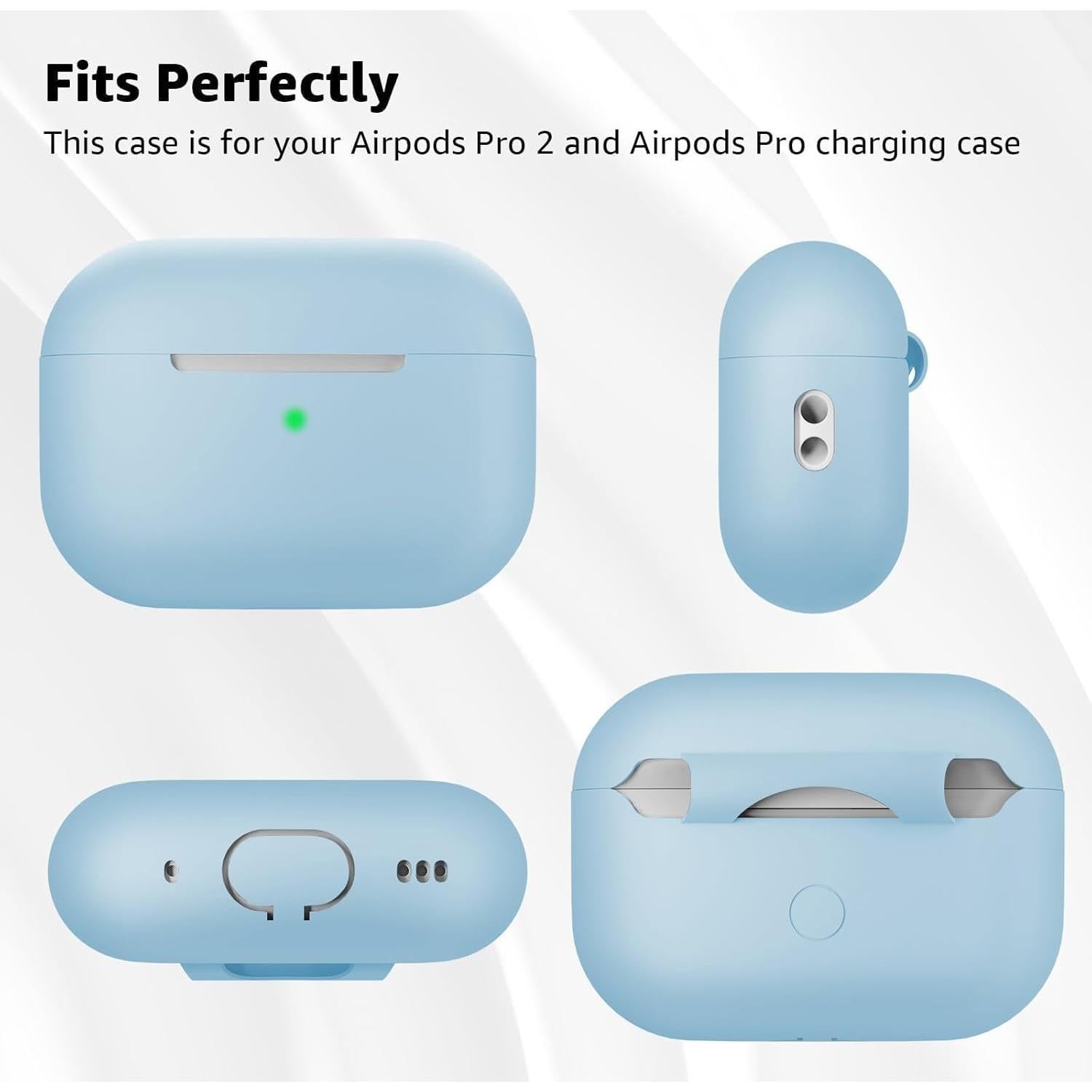 Funda de Silicona para AirPods Pro 2 Tandoler - Azul Mezclilla