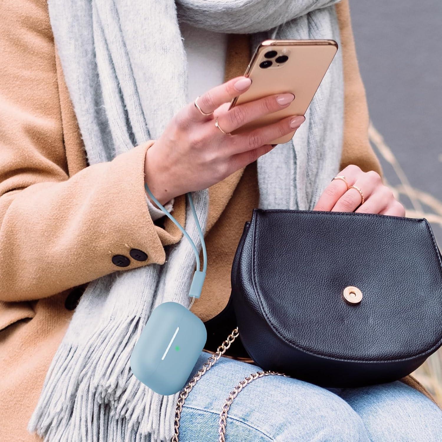 Funda de Silicona para AirPods Pro 2 Tandoler - Azul Mezclilla